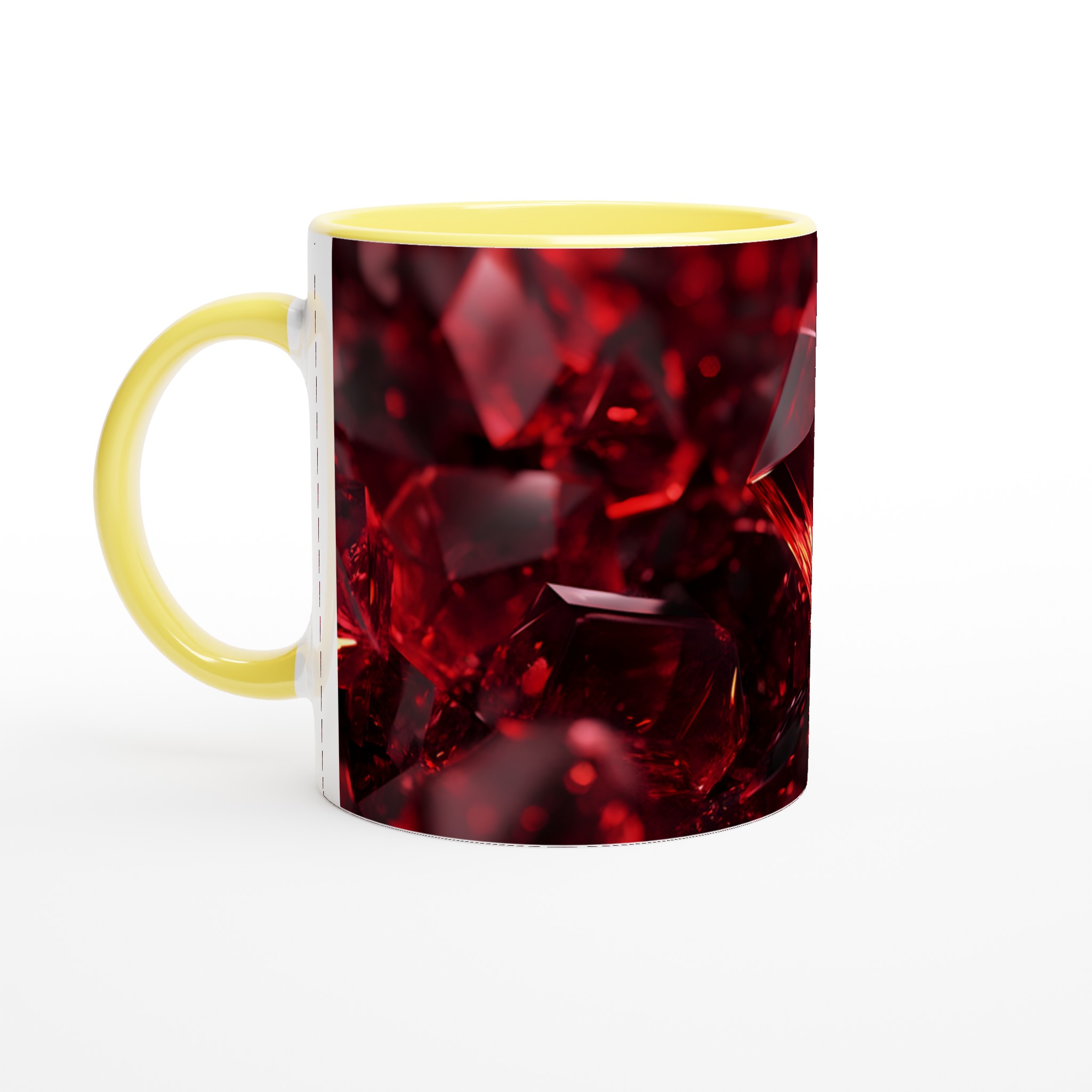 Rubinröd 11oz Keramikmugg – Strålande Diamantdesign i Välj Din Färg! 3 b60460cc-57df-4b17-adc8-f3bd8008ac1b