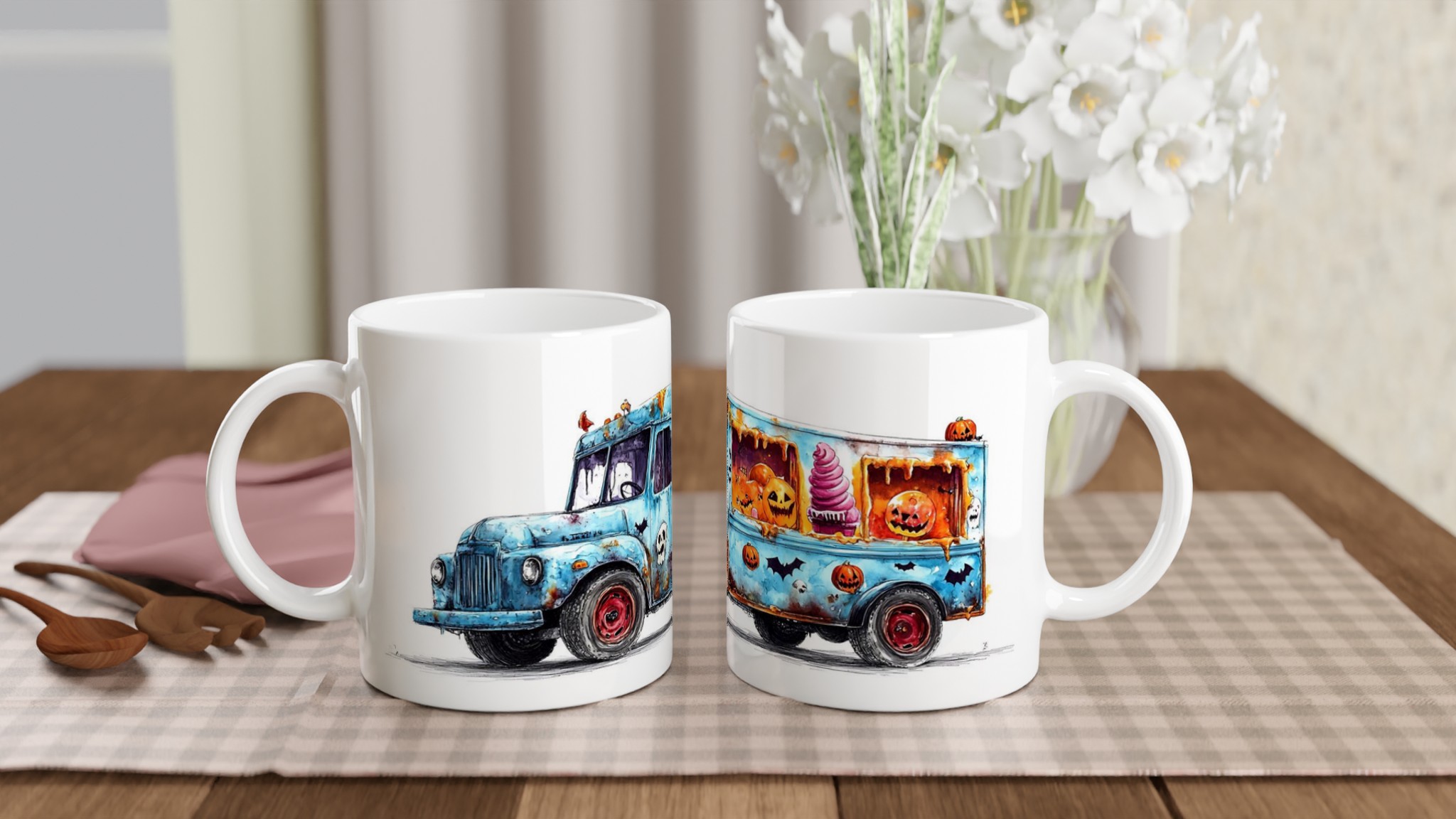 Spooky Treats Ice Cream Truck Mugg – Skrämmande charmig keramikmugg i 7 färger 10 b62b405b-92da-4d5c-ae26-a15320b7adcd