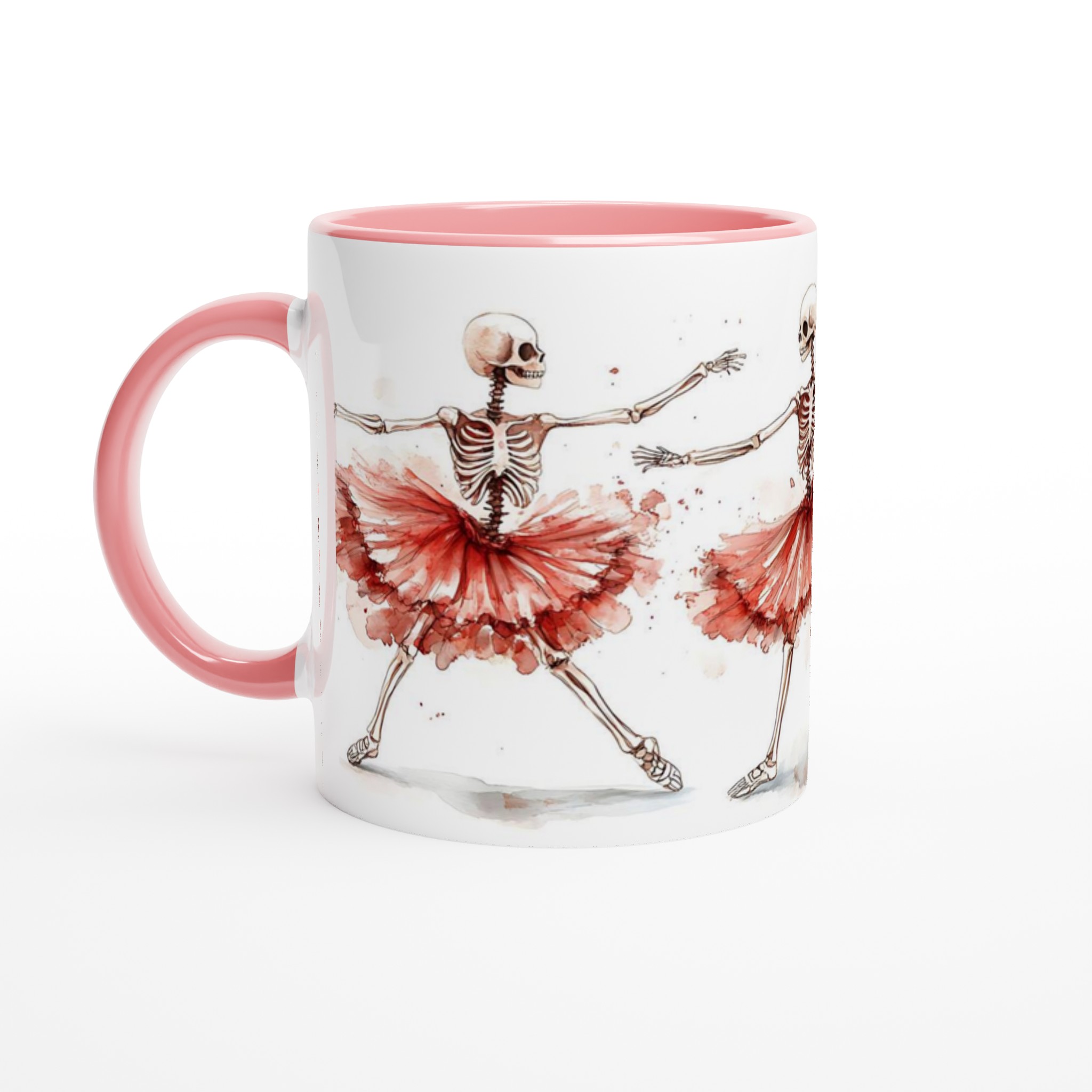 Dansande Ballerina Skelett Mugg - Vattentät Akvarell Stil - Välj din färg 6 b62d2f64-7c00-4c35-b981-058ded1d9a09