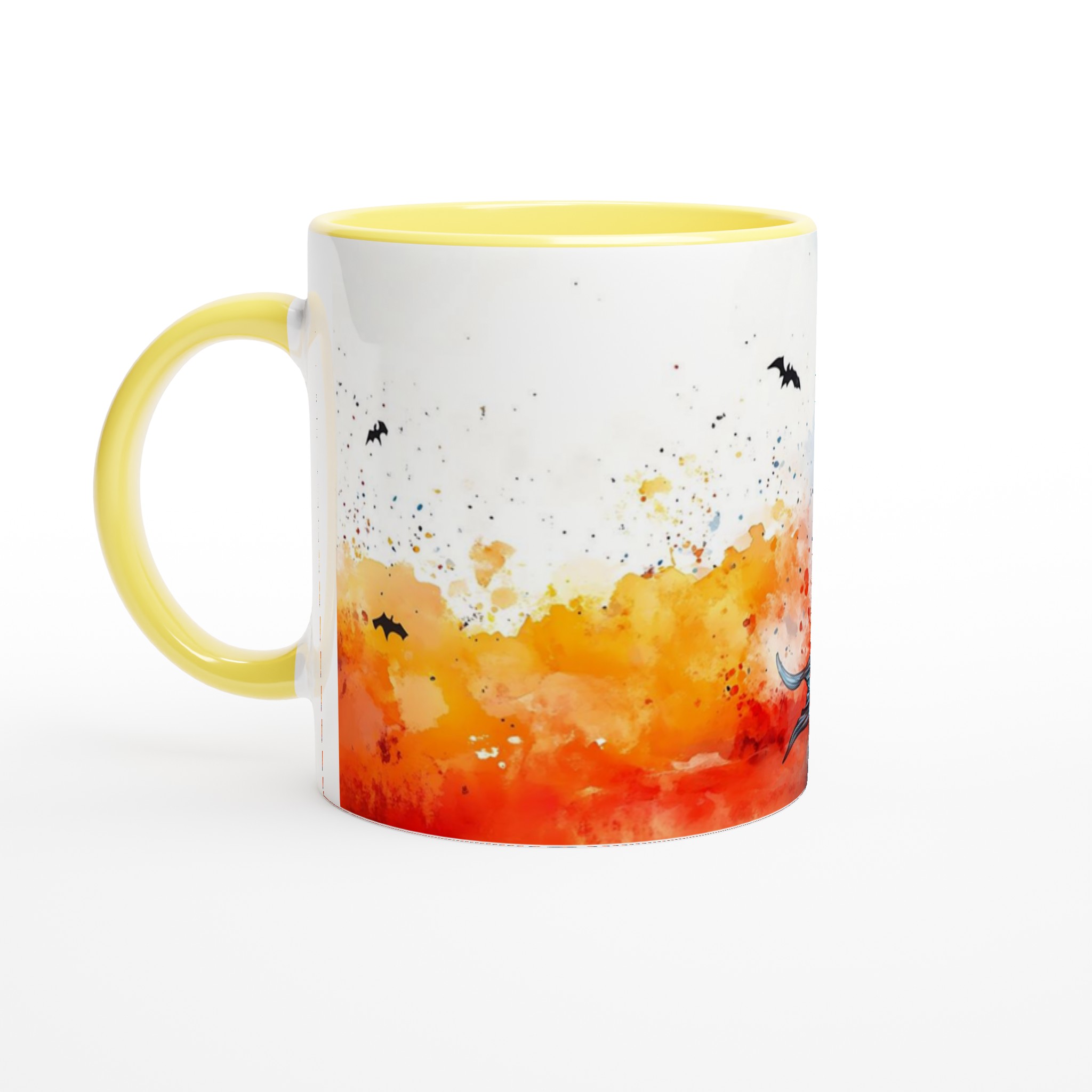 Förtrollande Halloween Själjungfru Mugg – Akvarell Magisk Pumpa & Fladdermöss – 11oz Keramisk Mugg i Valfri Färg 3 b64178a1-b8e9-4b51-9a66-54eaf4b8de33