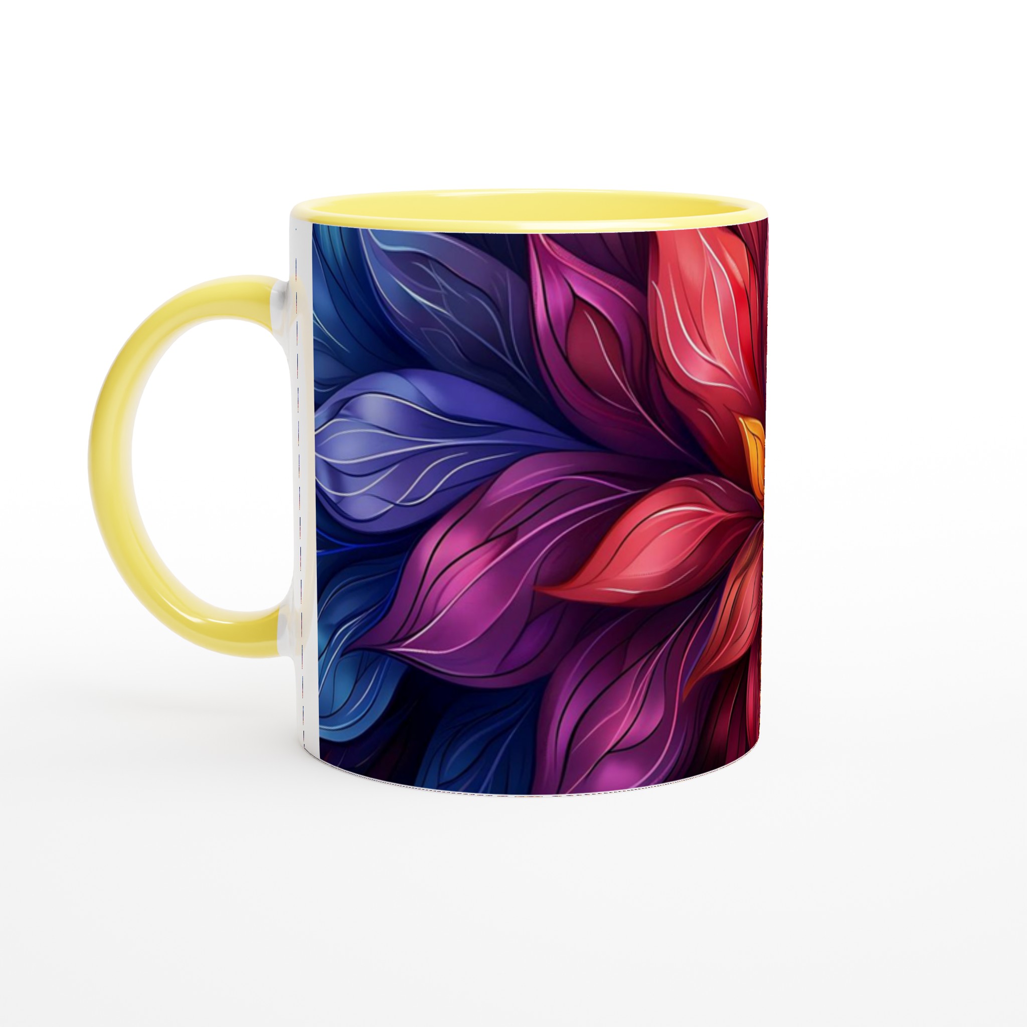 Abstrakt Blommig 11oz Keramisk Mugg – Konstfull Design i Levande Färger, Välj Din Favoritnyans! 3 b664464b-66fa-4df8-b9b0-3e53a925d6fb