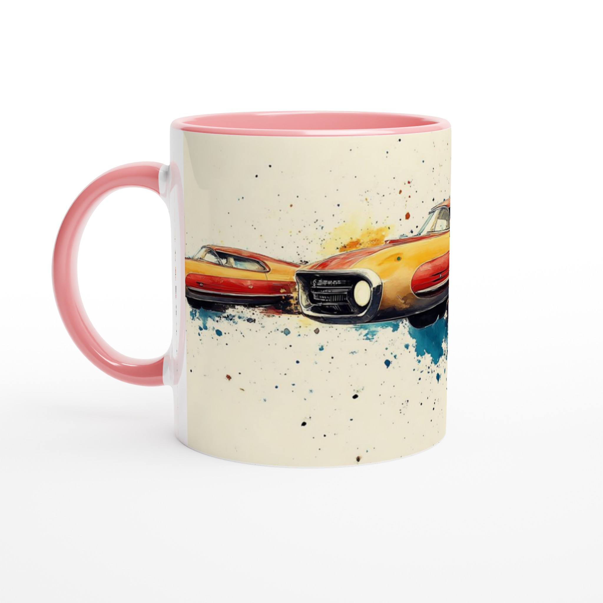 Retro Racing Art Mugg – 11 oz Keramikmugg med Dynamiskt Bildtryck i Flera Färger 6 b66d2c69-2ada-4171-aa71-f3fc486ef95e