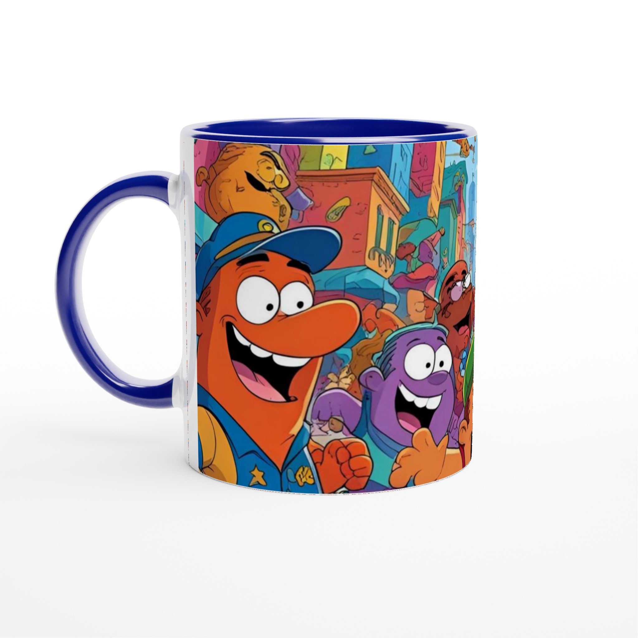 Vit 11oz keramisk mugg med färgstarkt och lekfullt tecknat motiv – välj din favoritfärg 2 b6980136-94c7-4e17-831e-b7cdd04548fe