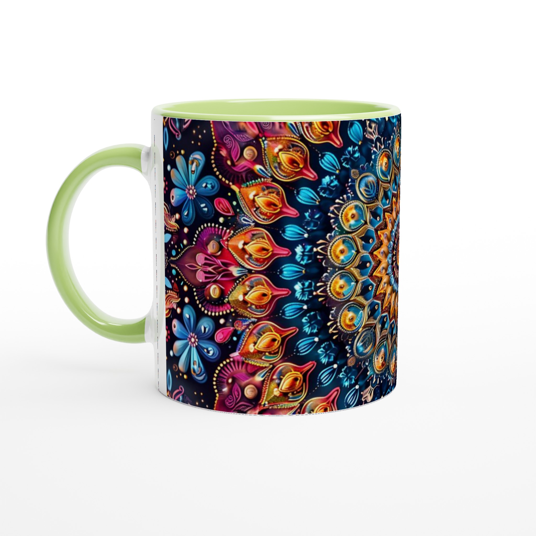 Kosmisk Mandala Keramikmugg - 11oz, Levande Design i Valfri Färg 7 b698d5be-57e7-4032-aa7e-0892c6fa3665