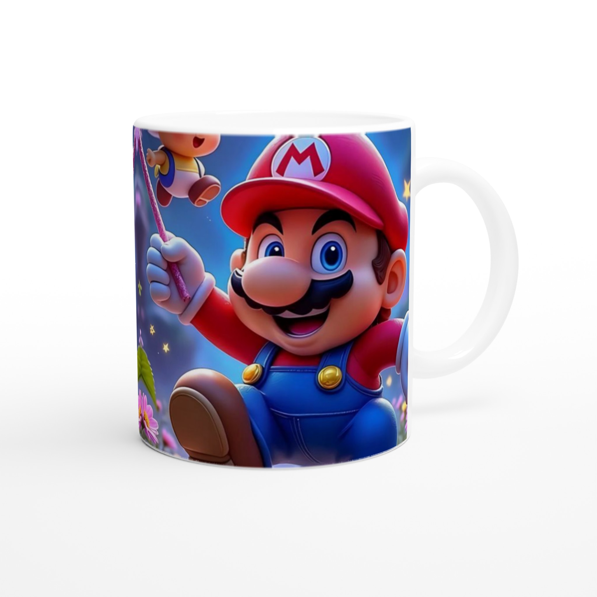 Vit 11oz keramisk mugg med färgstarkt och lekfullt Super Mario-motiv – välj din favoritfärg 9 b698fd81-37fd-453e-8175-aa7e8231af68