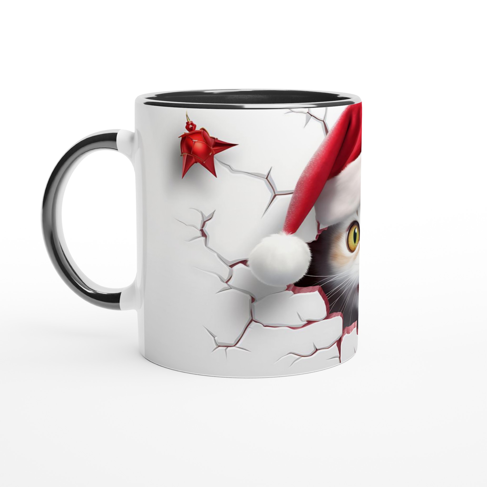 Busig Julkatt Mugg - Vit 11oz Keramisk Mugg för Festliga Drycker 4 b6abc94e-cebe-4623-8c82-0929500bc81c