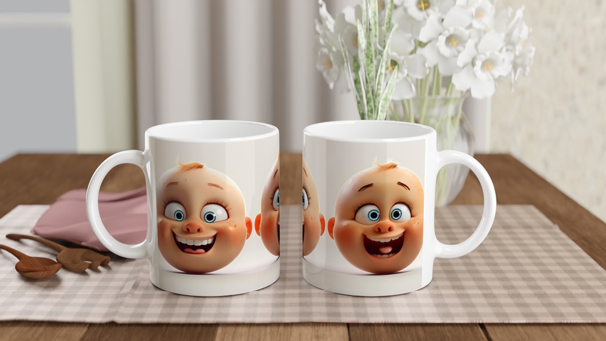 Glad Baby Ansikte Keramikmugg – Glädje i Varje Klunk, Välj Din Favoritfärg! 10 b6e5b8c1-754b-4fba-9ceb-d05474f4048b