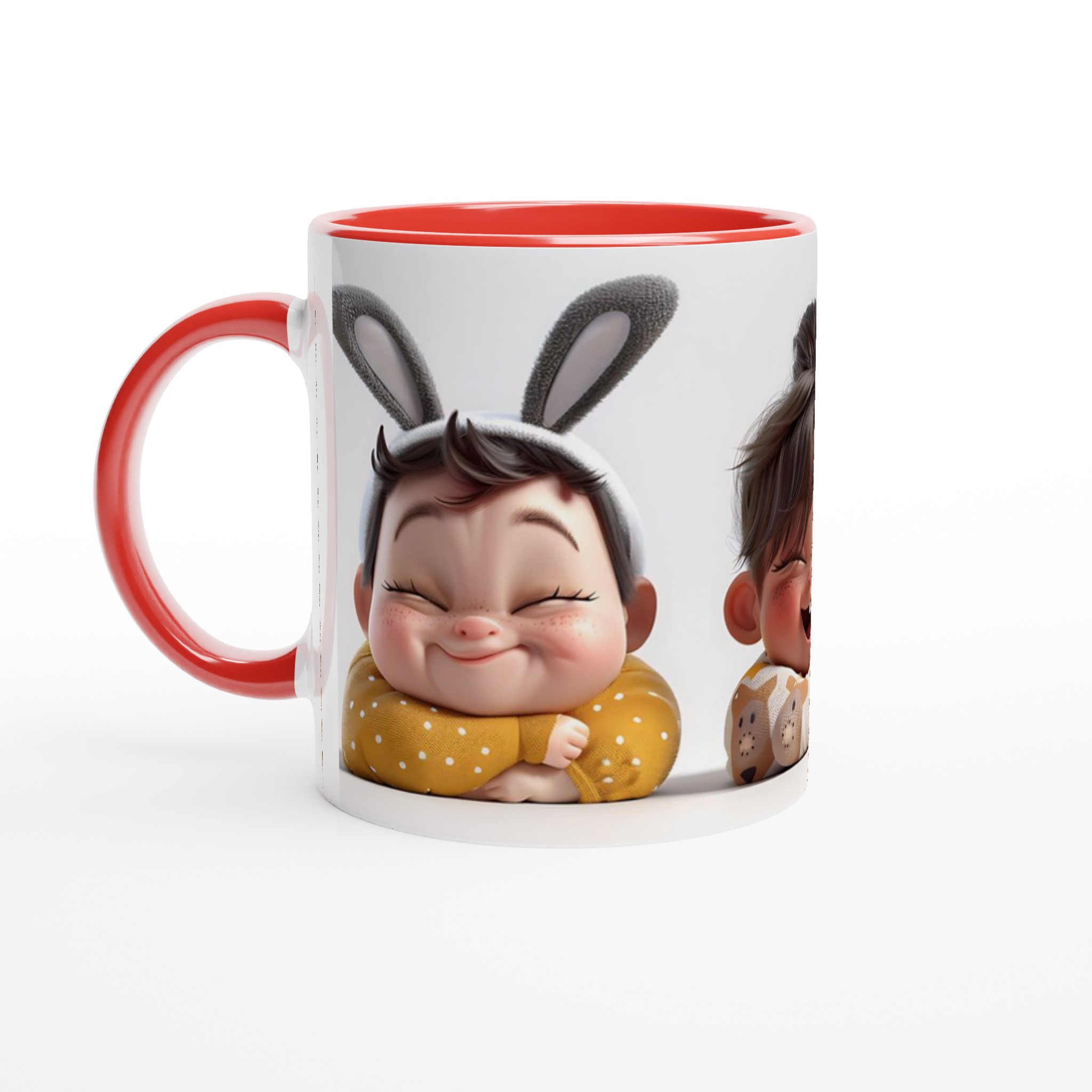 Kawaii Glädje: 11oz Keramisk Mugg med bedårande "Happy Kids"-motiv – Välj din favoritfärg! 5 b6f374ba-4767-48f7-9e74-020379d3c34c
