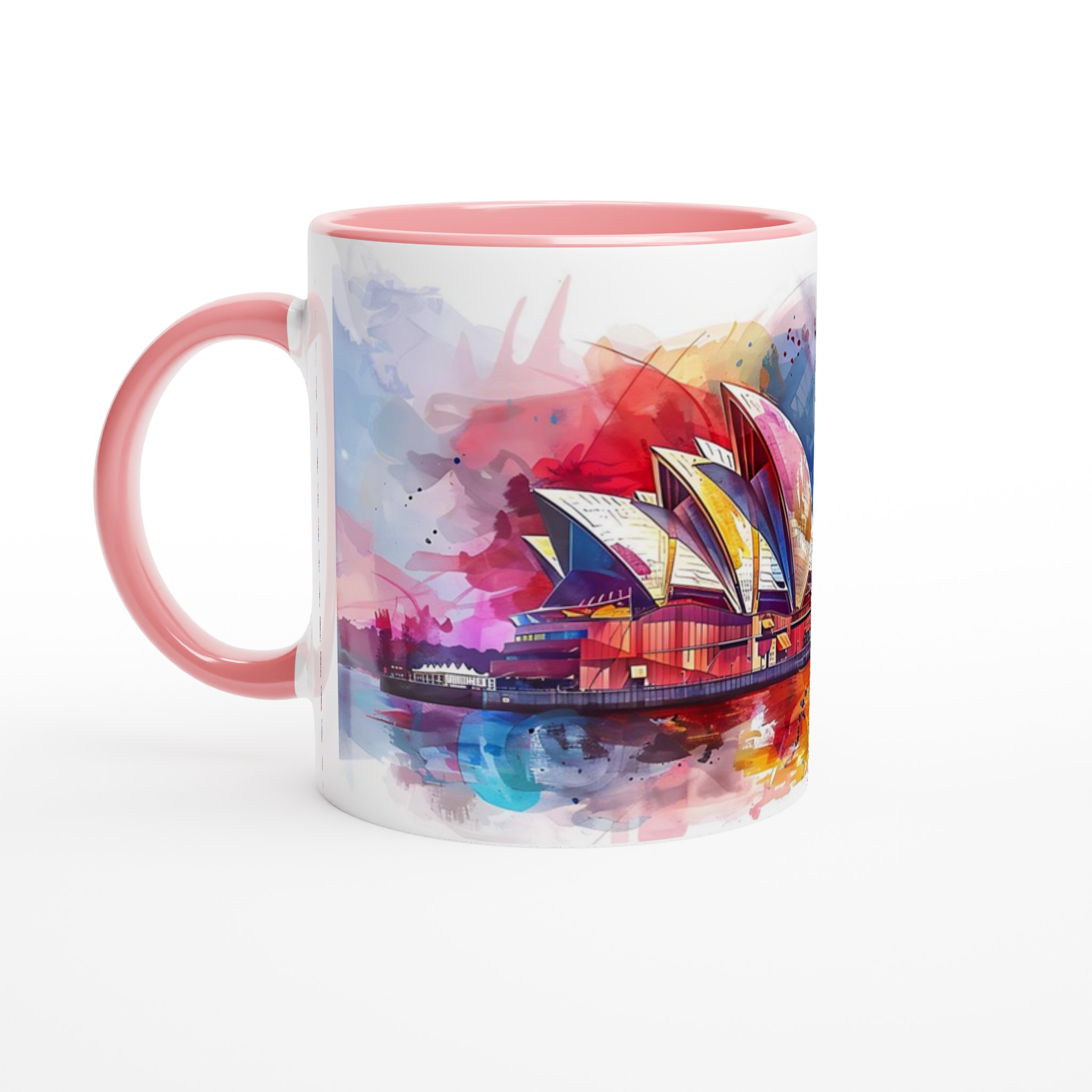 Abstrakt Akvarell Sydney Operahus Mugg – Färgstark Kaffemugg i Premium Keramik, 11oz 6 b71788a0-84eb-44d2-90b3-c2c754284416