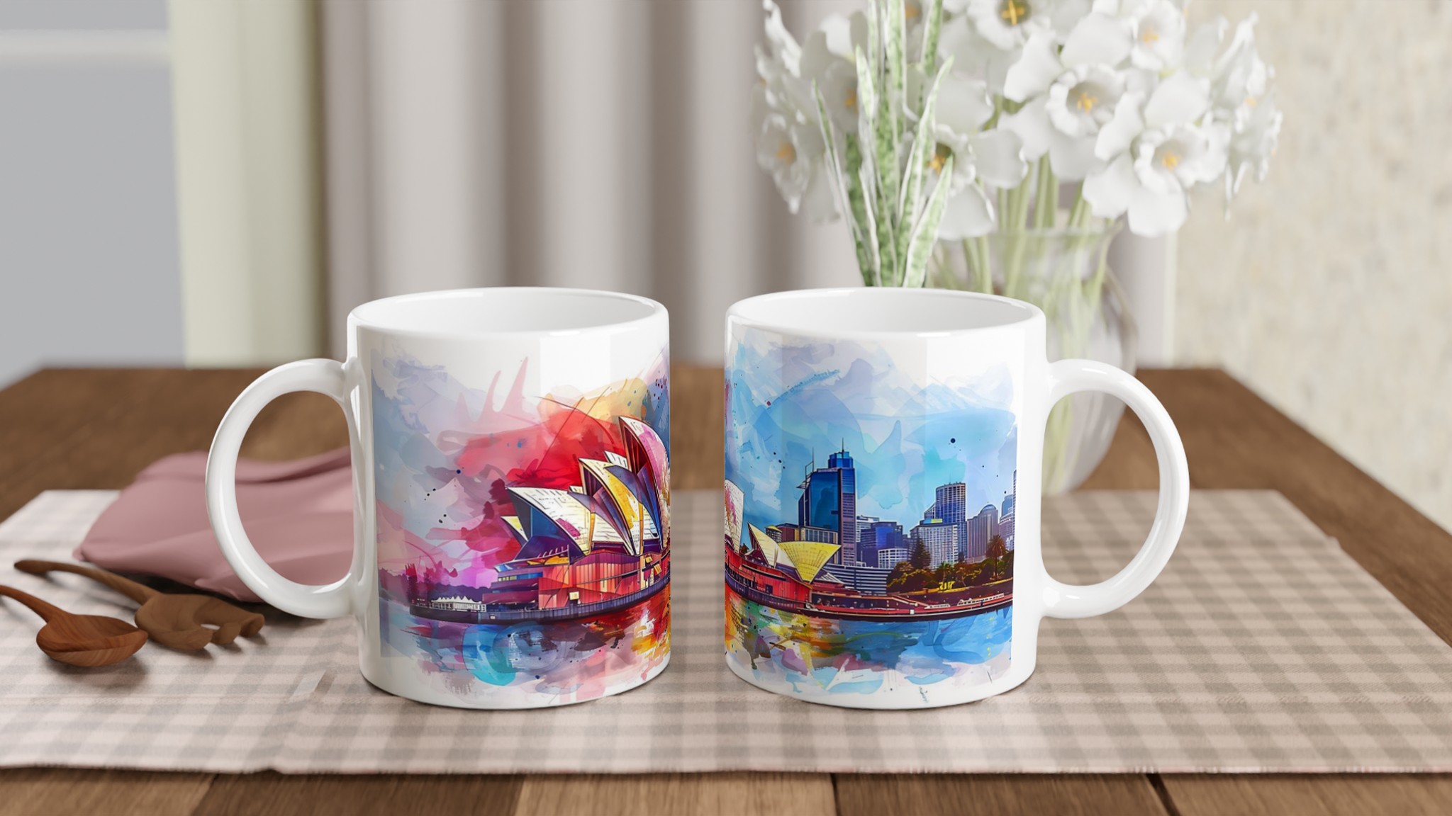 Abstrakt Akvarell Sydney Operahus Mugg – Färgstark Kaffemugg i Premium Keramik, 11oz 10 b7218ac3-413e-4351-9f58-ff6f211a8022