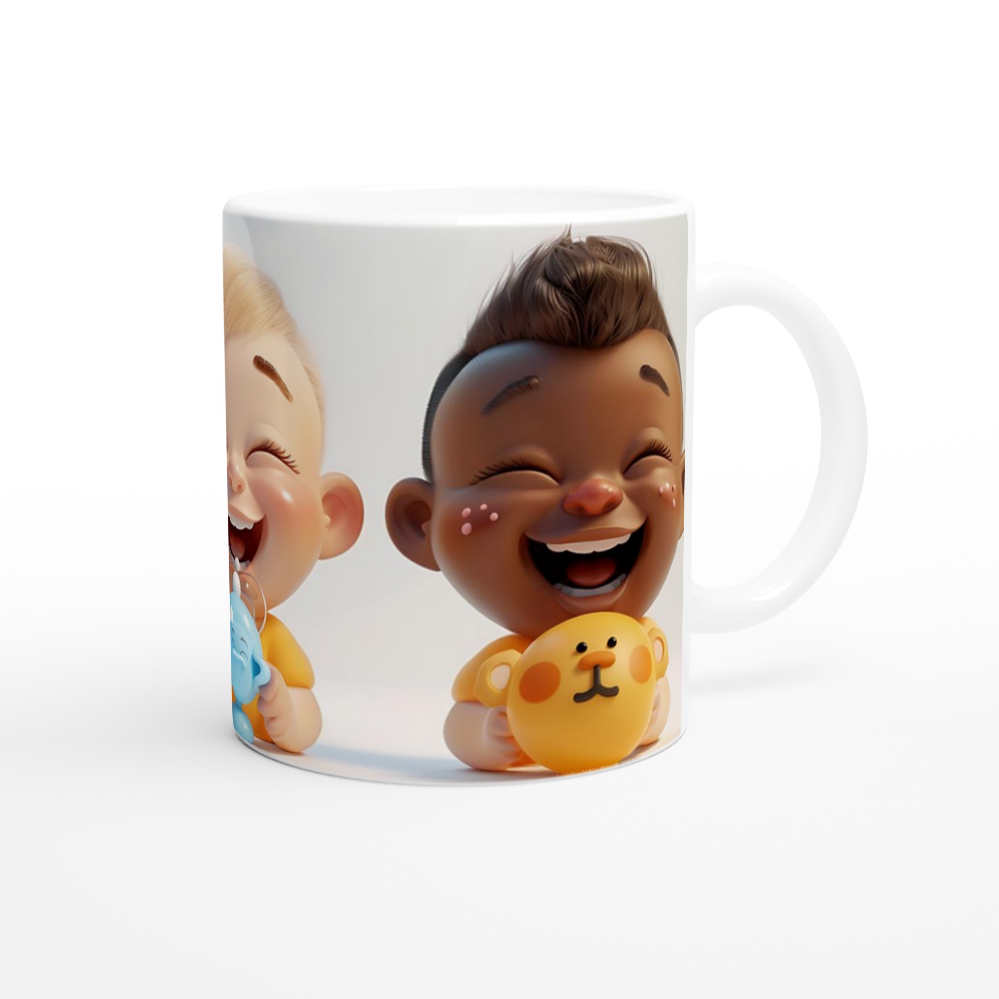 Vit 11oz keramisk mugg med glada barnmotiv – välj mellan sju lekfulla färger 9 b73ad84a-793e-4dd4-92bc-bd1f834892b4