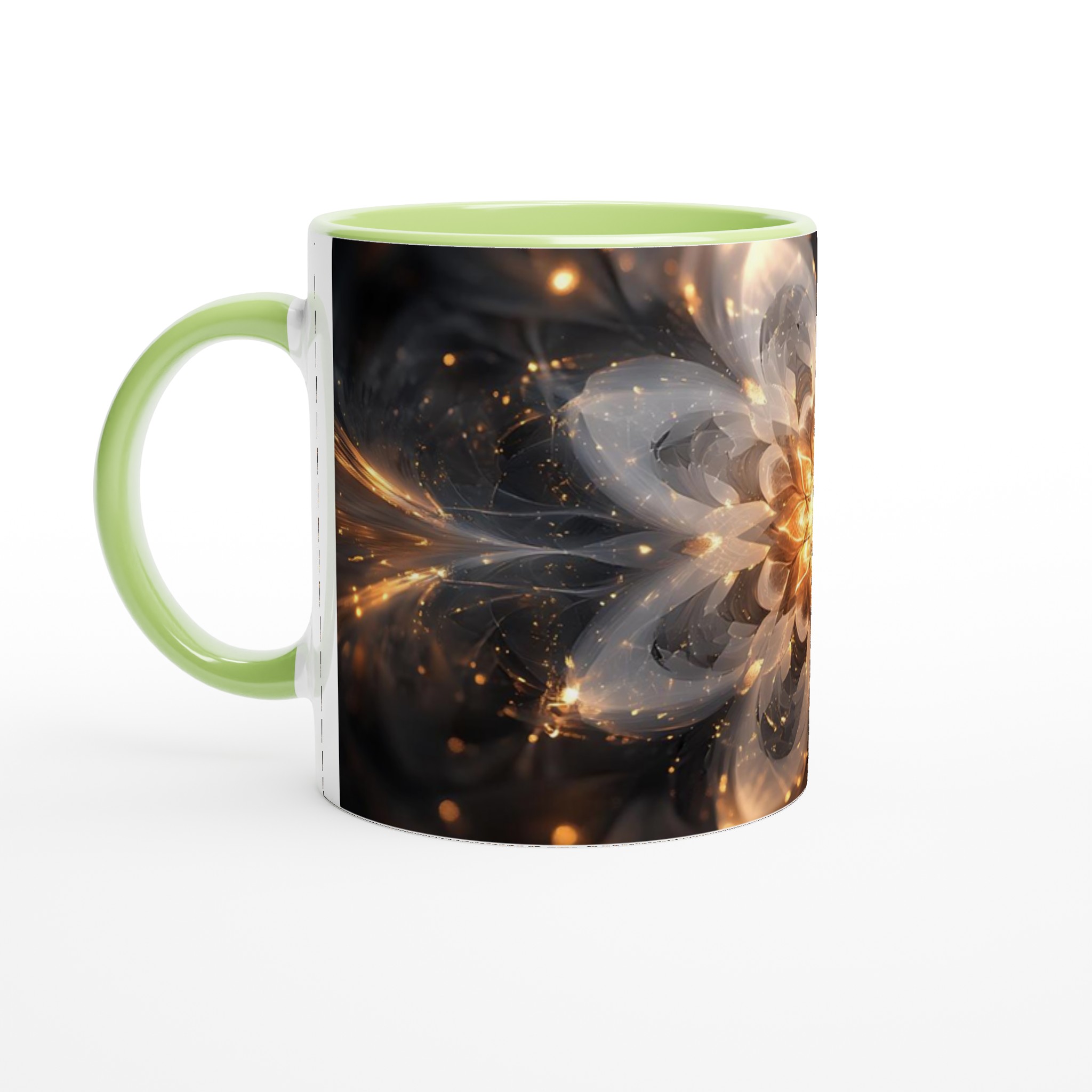 Abstrakt Gyllene Blomma 11oz Keramisk Mugg – Lysande Design för Din Favoritdryck 7 b7510732-f1a0-4c4b-9bae-d300dfffb9bb