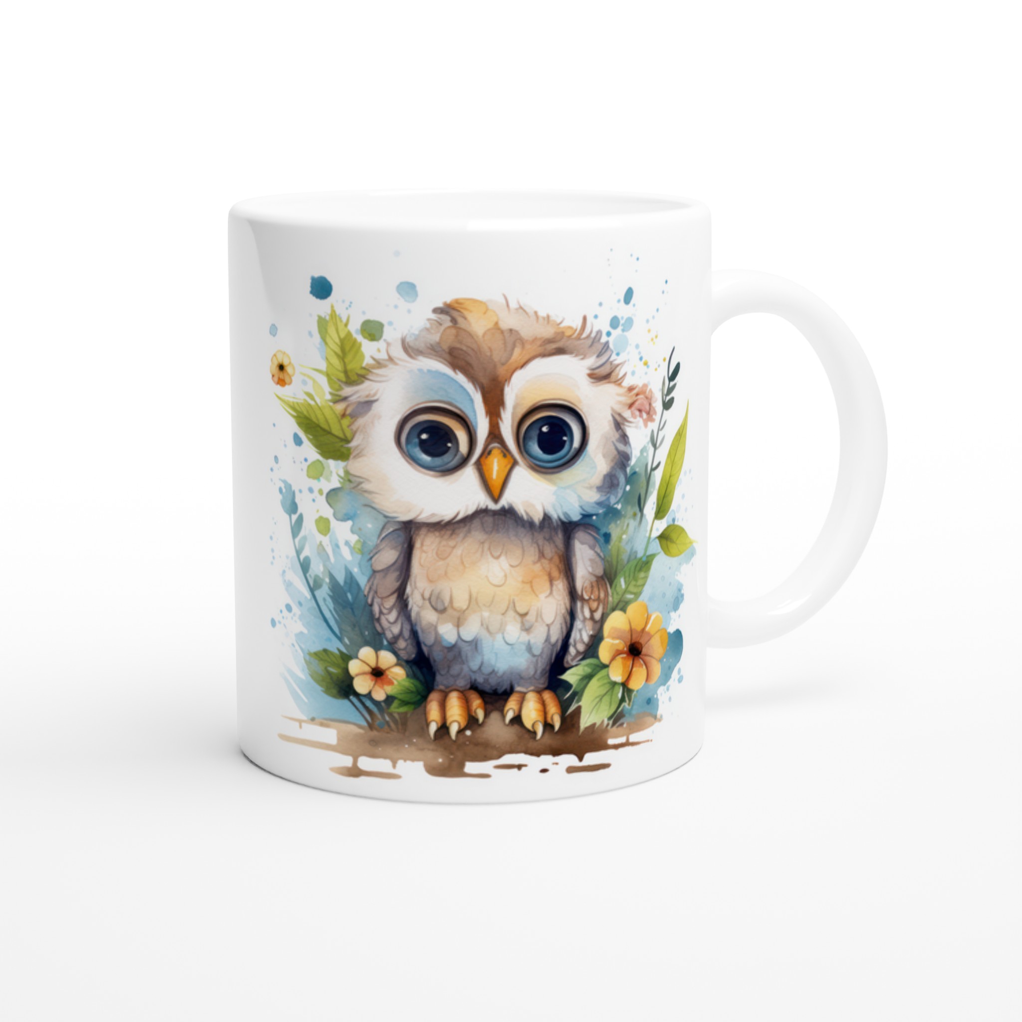 Vit 11oz keramisk mugg med charmig uggla – välj bland sju lekfulla färger 9 b7525e22-4fc8-4caf-b8dc-a02f3abfa45d