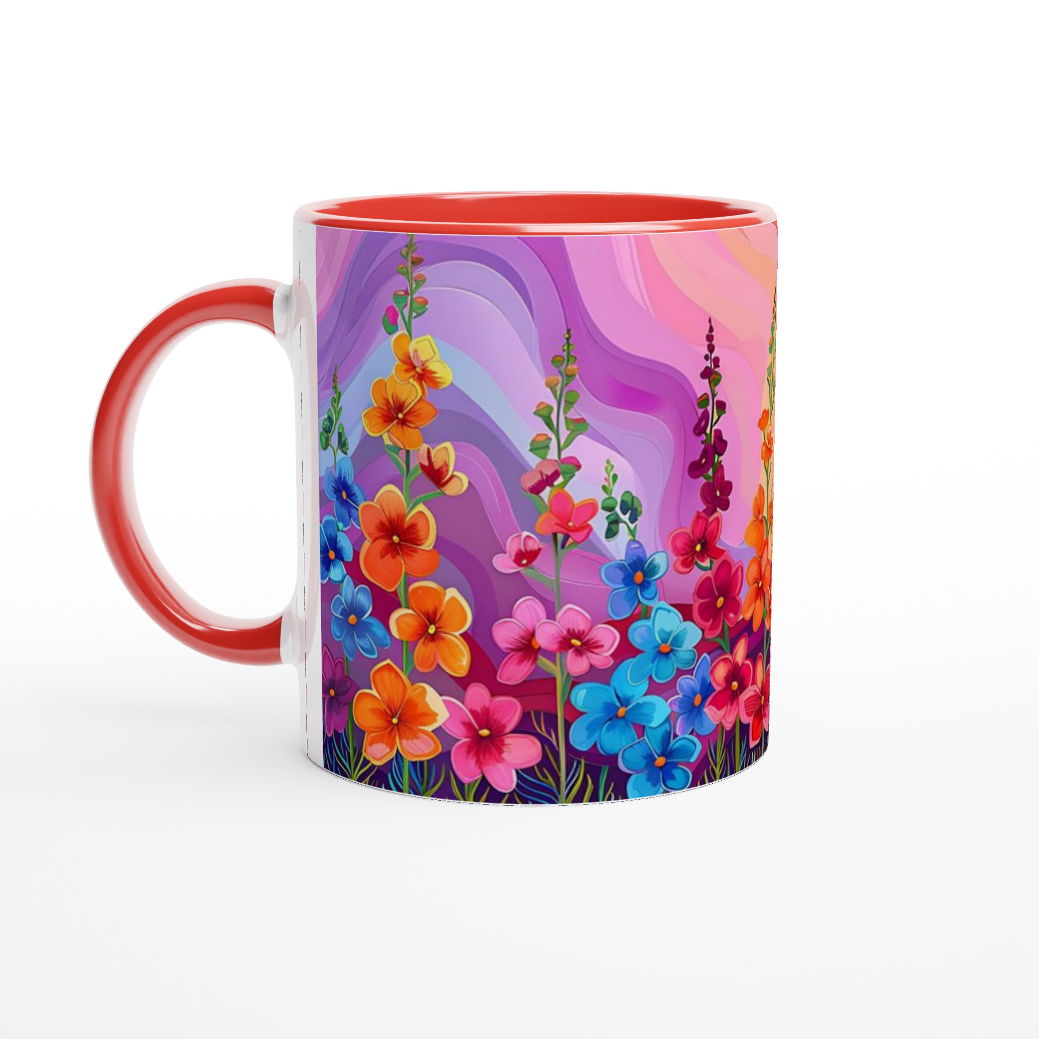 Färgsprakande Blomsteräng Keramikmugg – Din Kaffepaus i Regnbågens Alla Färger 5 b7560bfb-45c9-44cd-a1b7-40537b116405