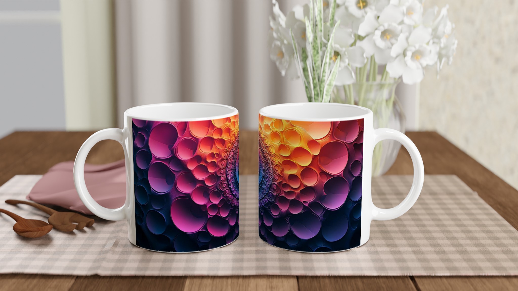 Abstrakt Spiral Keramikmugg - Livfull Gradient Konst för Kaffeälskaren i Ditt Liv 10 b77f043d-a839-4390-8325-c0f5f379f981