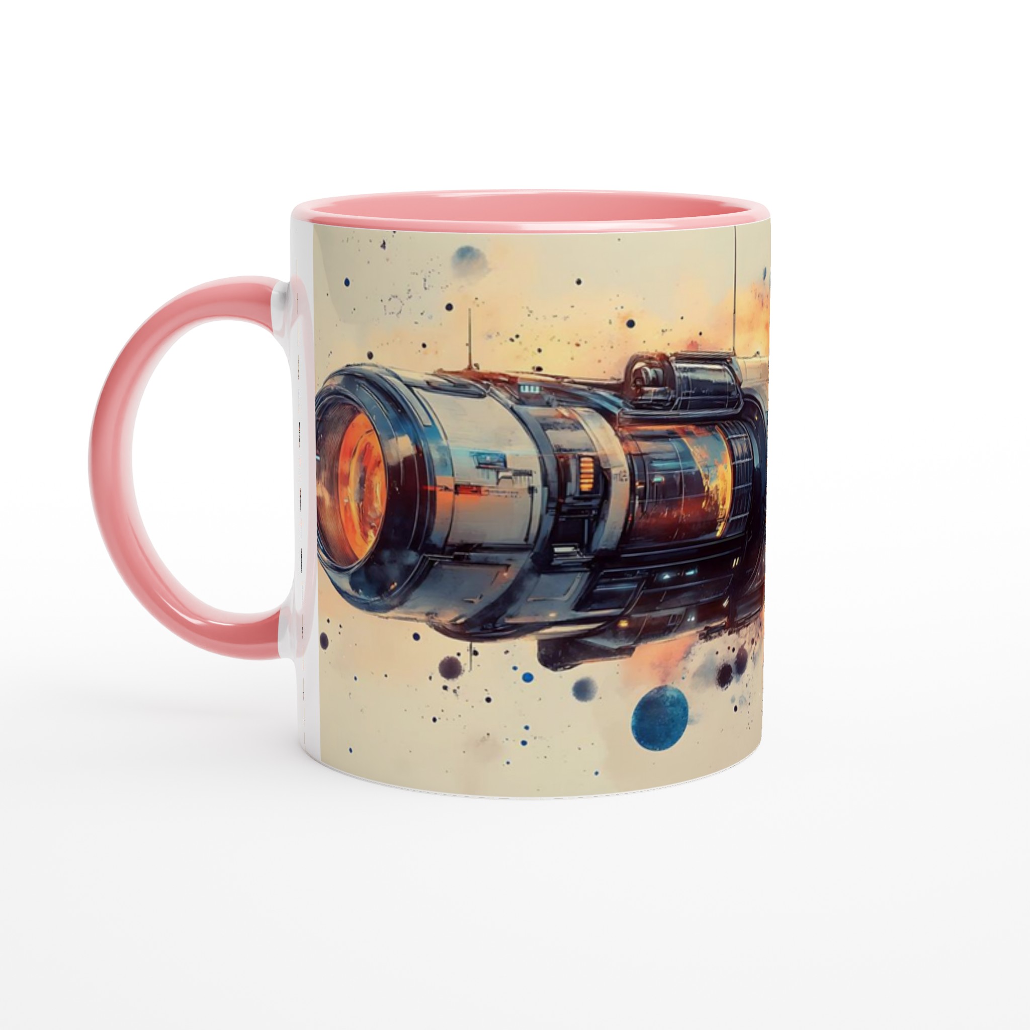 Kosmiskt Äventyr 11oz Keramikmugg - Rymdskeppsdesign med Valfri Färg för Sci-Fi-Fantasten 6 b7909caf-0f7e-43cb-ab92-62f55993e676