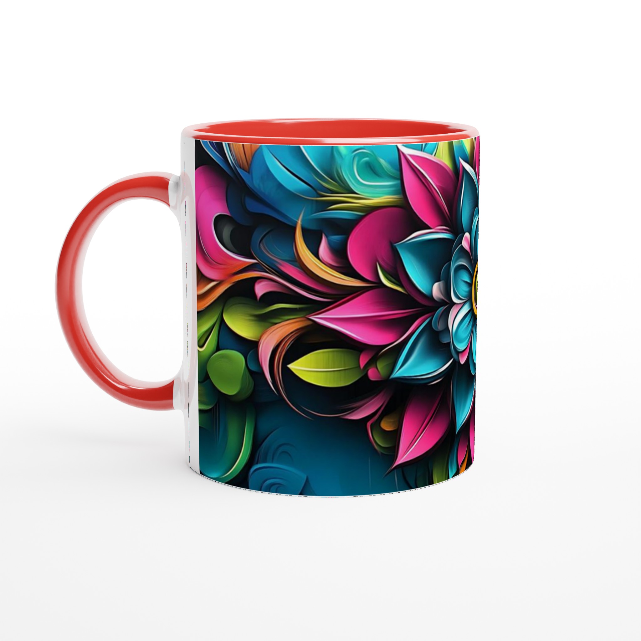 Abstrakt Mandala Blommig 11oz Keramisk Mugg – Färgglad Psykedelisk Konst för Ditt Fika 5 b7a4a44a-7392-4af1-893d-e9d4c1292220