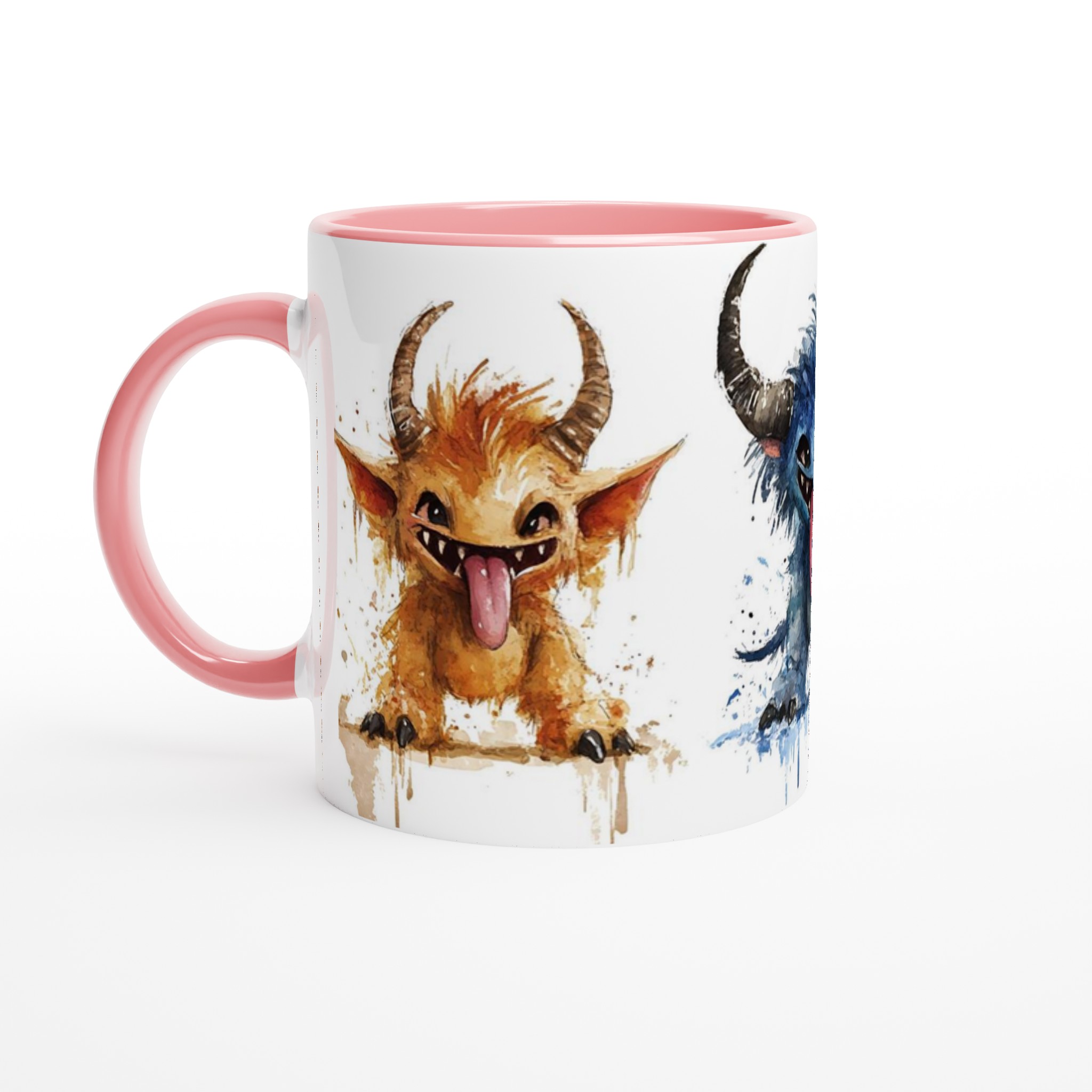Lekfulla Monster Mugg – Charmiga Vattenfärgsvarelser i Valfri Färg, 11oz Keramisk Mugg 6 b7aca78b-6ede-4d76-a5ea-c3e857ab640b
