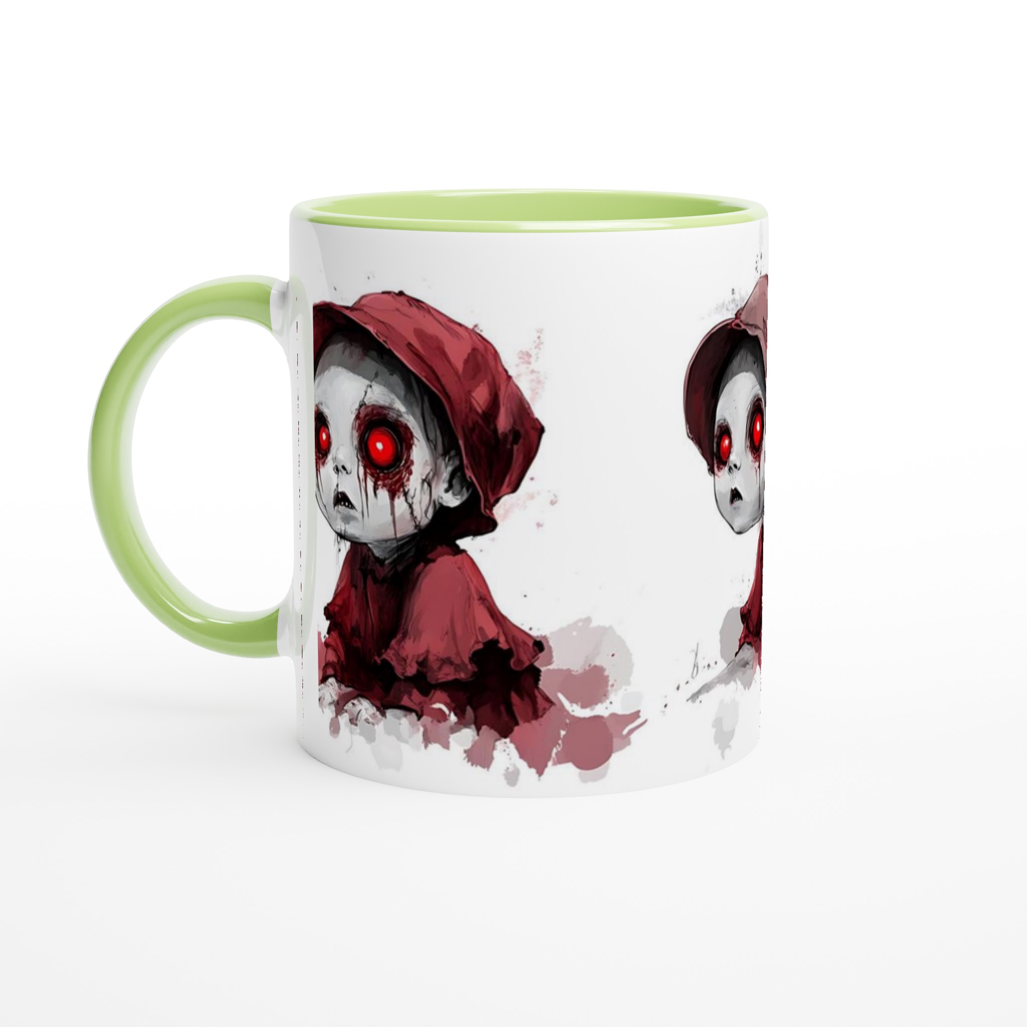 Red-Eyed Horror Doll Ceramic Mugg - Unik design för skräckälskaren 7 b7cbc60f-b0f5-4df7-a747-51af1e961e66