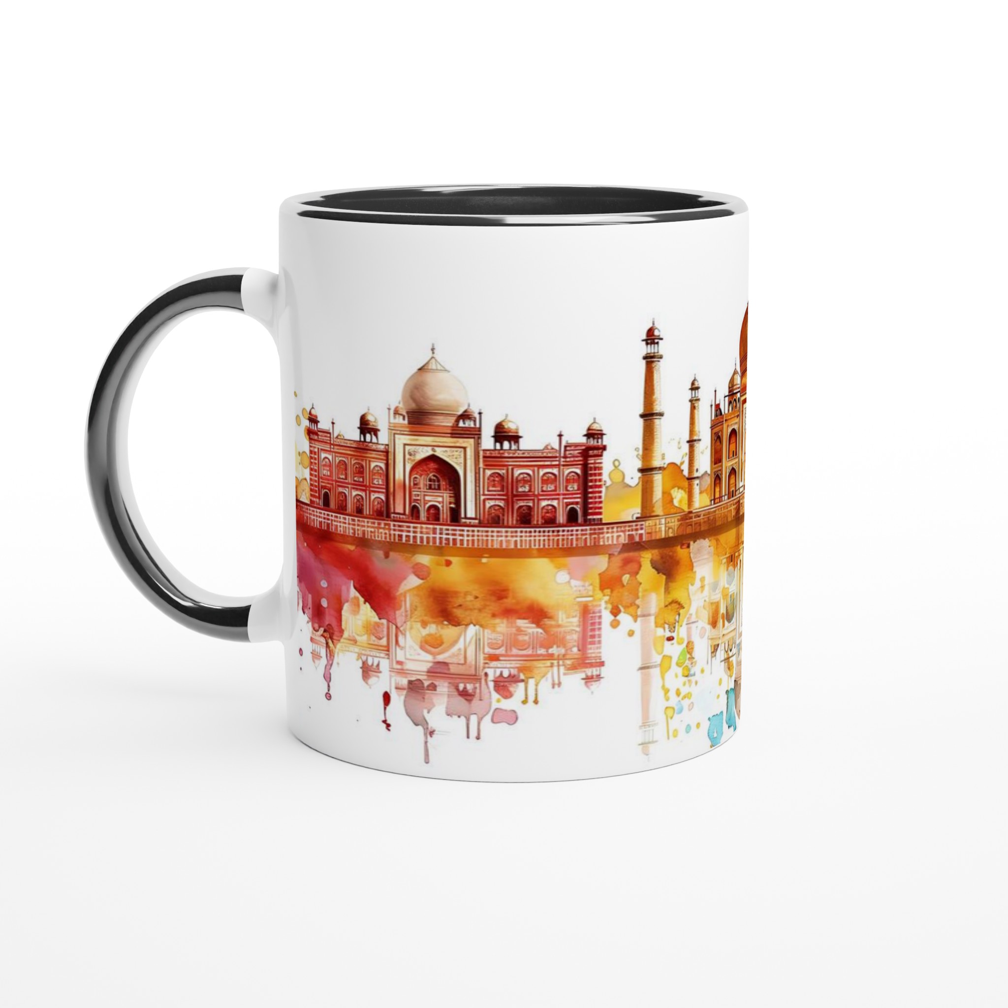 Vattenfärg Taj Mahal Mugg – Indiska Monument i Livliga Nyanser – Välj Din Färg! 4 b8008047-11ad-4b45-8b83-ff2644385159