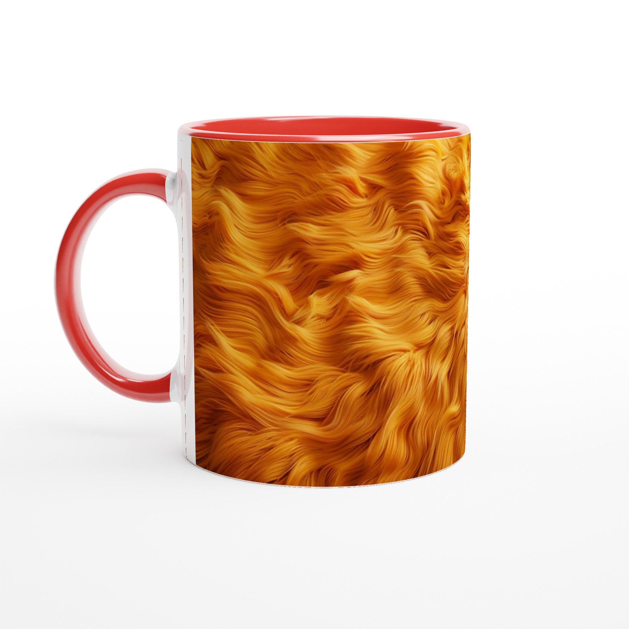 Vit 11oz Keramisk Mugg med Livfullt Flytande Orange Mönster – Välj Din Favoritfärg 5 b81f0959-338f-4fb4-9969-6239292ddd66