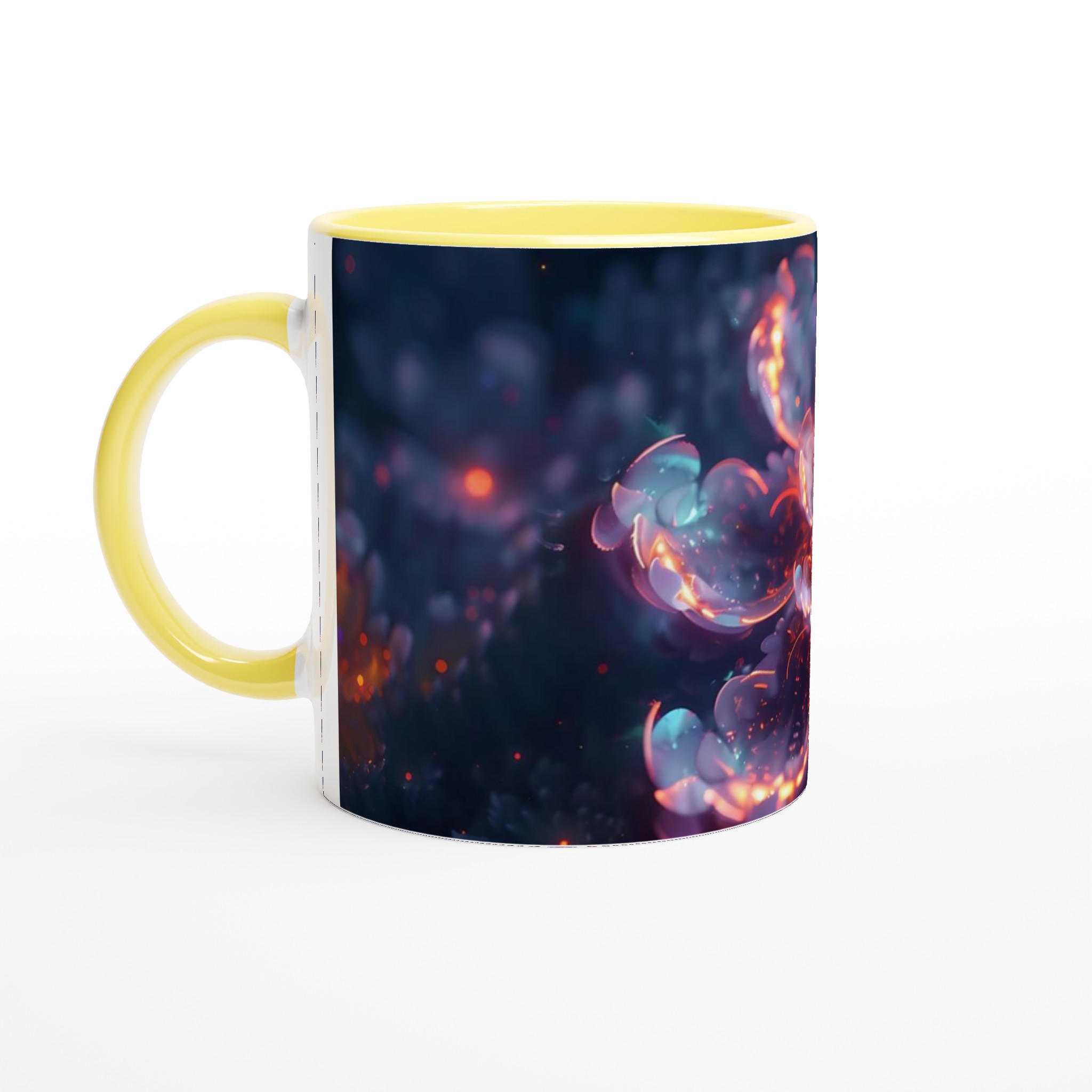 Abstrakt Neonblomma 11oz Keramisk Mugg – Lysande Design, Välj Din Färg! 3 b81fd173-1303-400a-ac17-59af3c7afdea