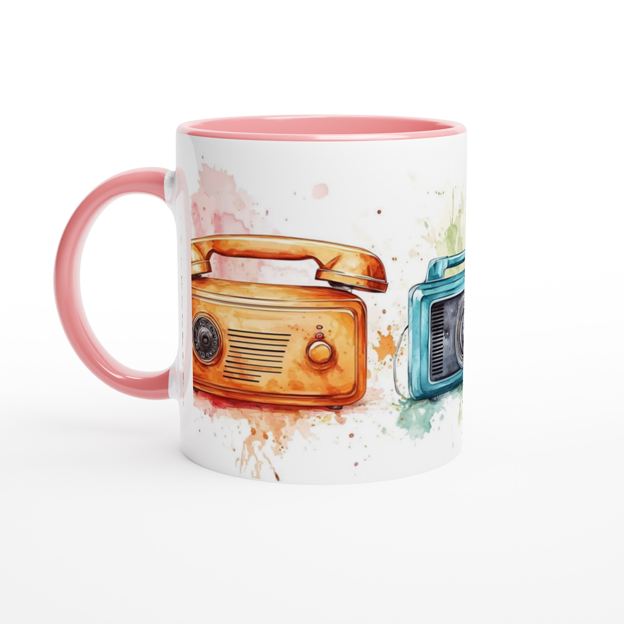 Retro Tech Vibes Keramikmugg – Din Favorit för Kaffe & Te i Akvarellstil 6 b825678a-e7e4-476f-8734-69df9698d357