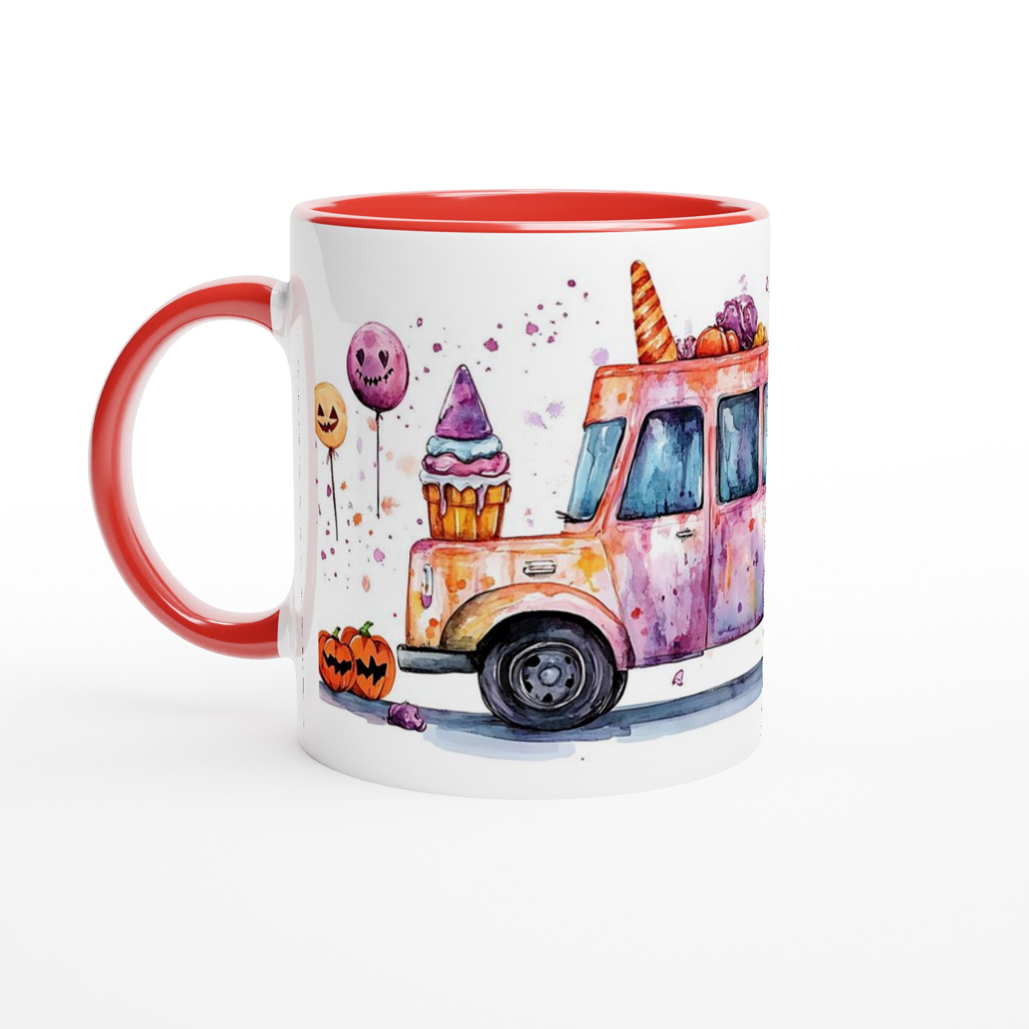 Magisk Halloween-Mugg: En Godisbil i Akvarell | 11oz Keramisk Kaffemugg 5 b8512d7f-8c9f-4bd4-b3d6-497c0ab07a52