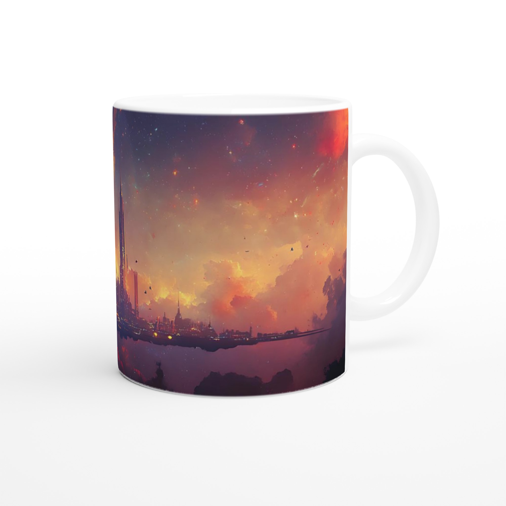Futuristisk Stad vid Skymningen 11oz Keramikmugg – Drömsk Sci-Fi Vibe i Flera Färger 9 b855a291-cf64-4a9a-9363-793abd7eac71
