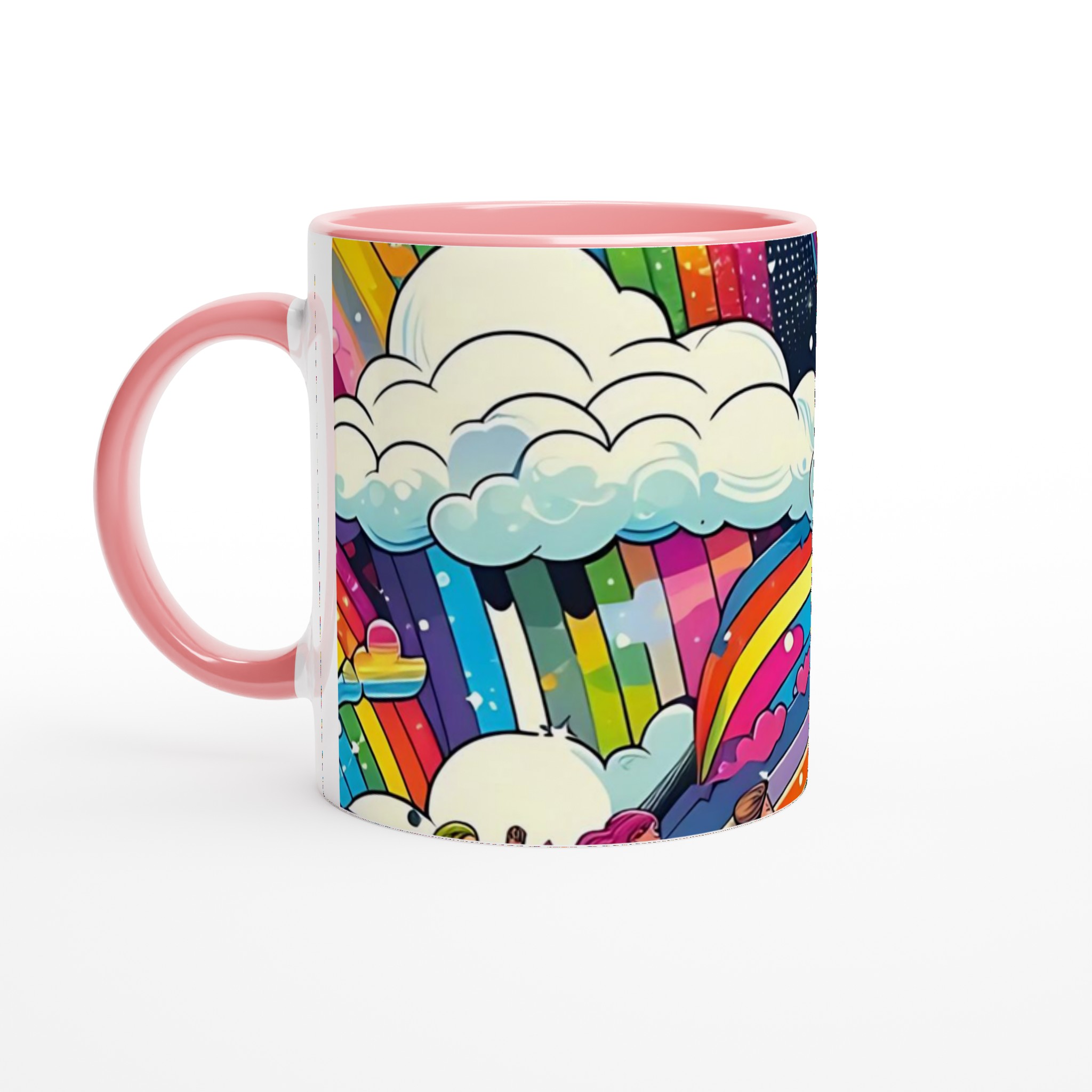 Färgstark 11oz keramisk mugg med regnbågsinspirerat motiv i flera keramfärger 6 b8875c52-a212-4f89-8e7a-bacceb913dad