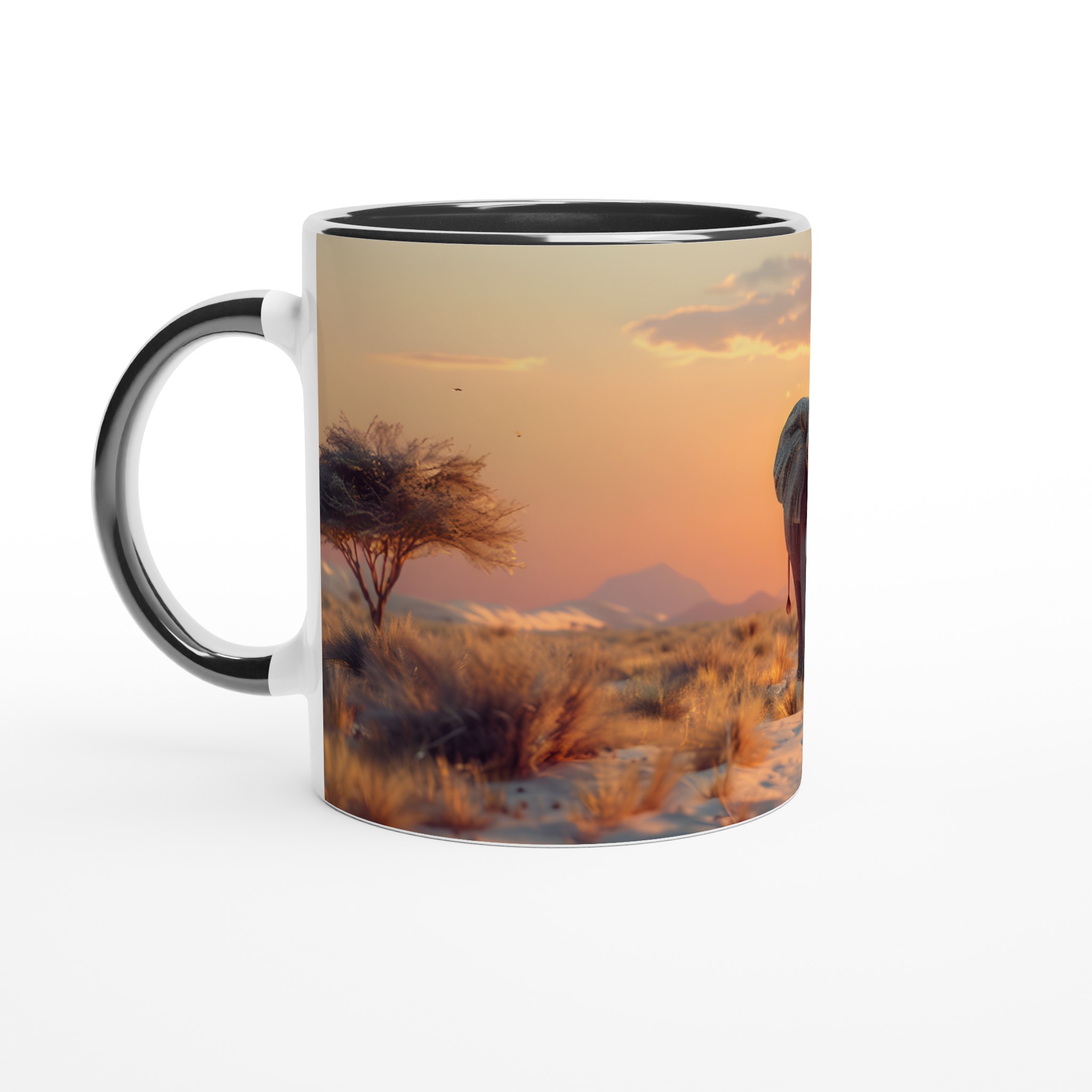 Majestätisk Elefant Safari Solnedgång – 11oz Keramisk Mugg i Valfri Färg 4 b8b9d2cf-a6e8-489f-ac20-17ac0a219f9f