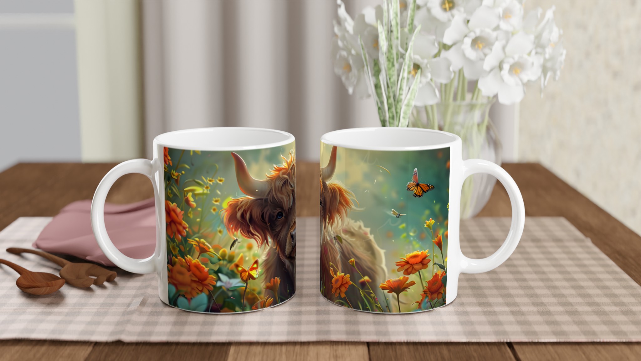 Charmig Highland Ko Mugg – Livfull Design på 11oz Keramik, Välj Din Färg! 10 b904eafb-e496-4312-841f-0280f88a73c2