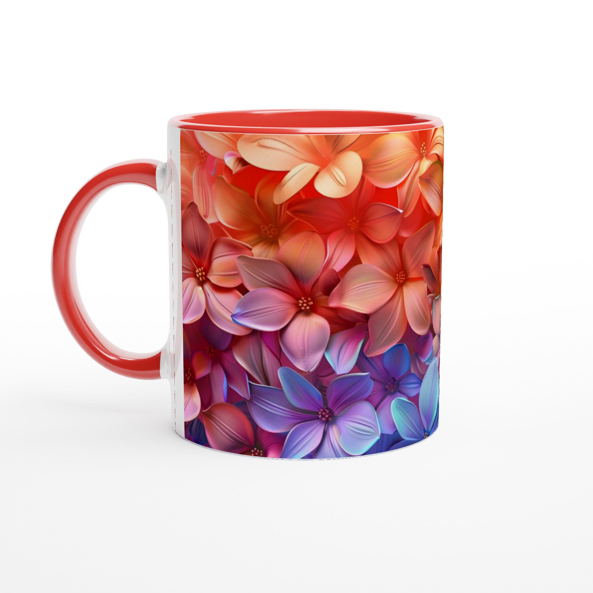 Färgsprakande Blomstermugg – 11 oz Keramisk Kaffemugg i Ditt Val av 7 Livfulla Nyanser 5 b93f3fea-bf1d-44ed-8662-98d651ecaeae