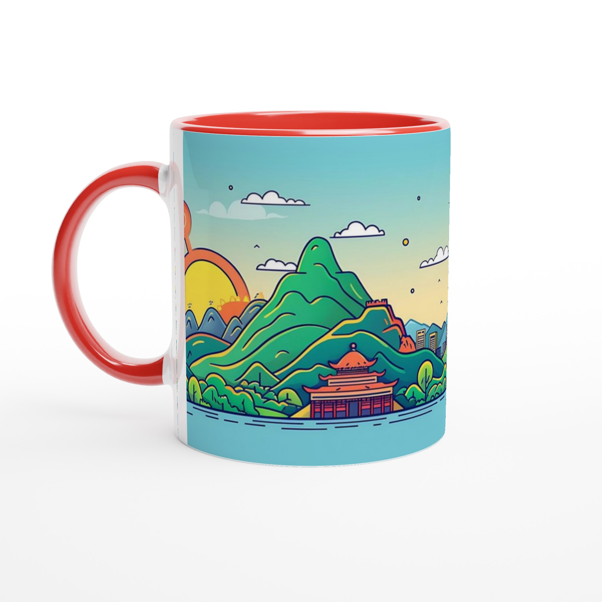 Taiwanesisk Stadsbild Keramikmugg – Livlig Tecknad Design, Perfekt för Kaffeälskare i Valfri Färg! 5 b94f31e2-c375-4ebf-9dbc-6efdc4fdf12f