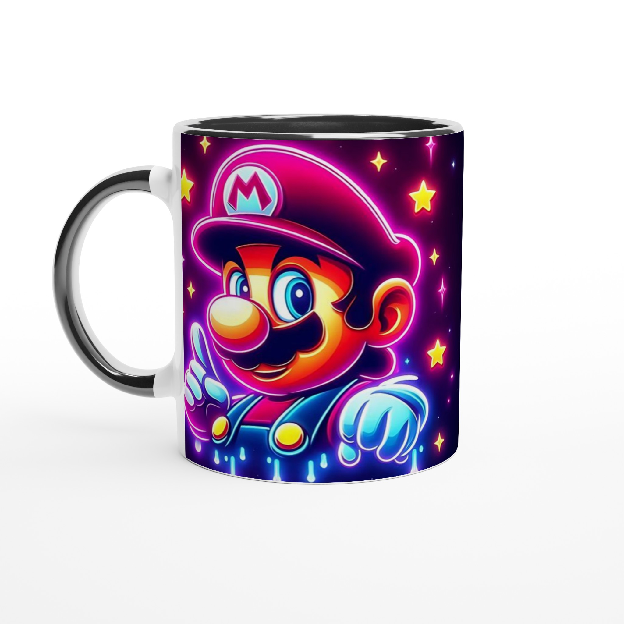 Livfull Vit 11oz Keramisk Mugg med Neon Mario-motiv i Sju Färgstarka Nyanser 4 b9abc842-0297-4ce8-9c8b-5d259490808a