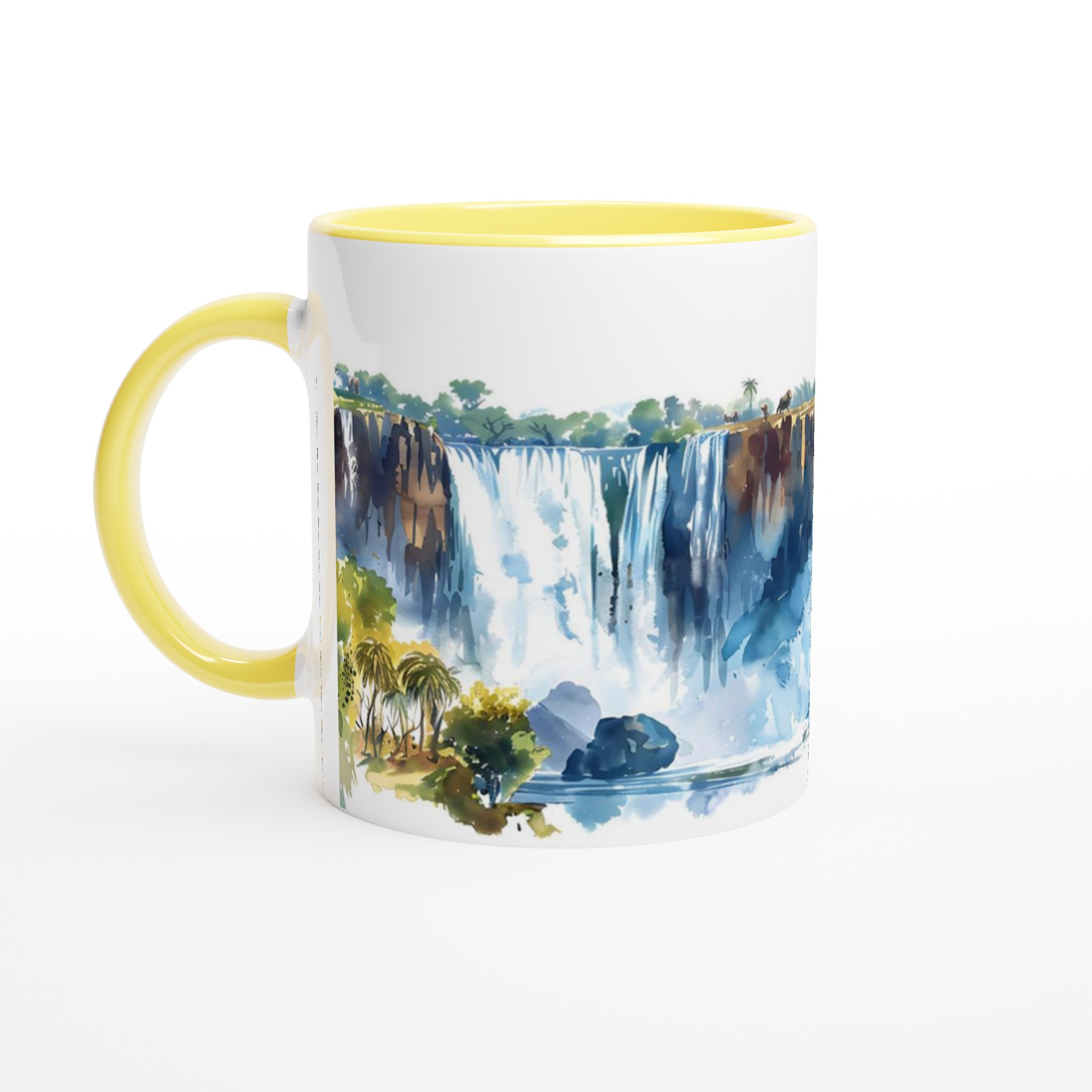 Vattenfallsidyll: Keramisk Mugg med Akvarellkonst i Valfri Färg – 11 oz 3 b9bcc412-d679-4945-a4a0-a2f5406323e2