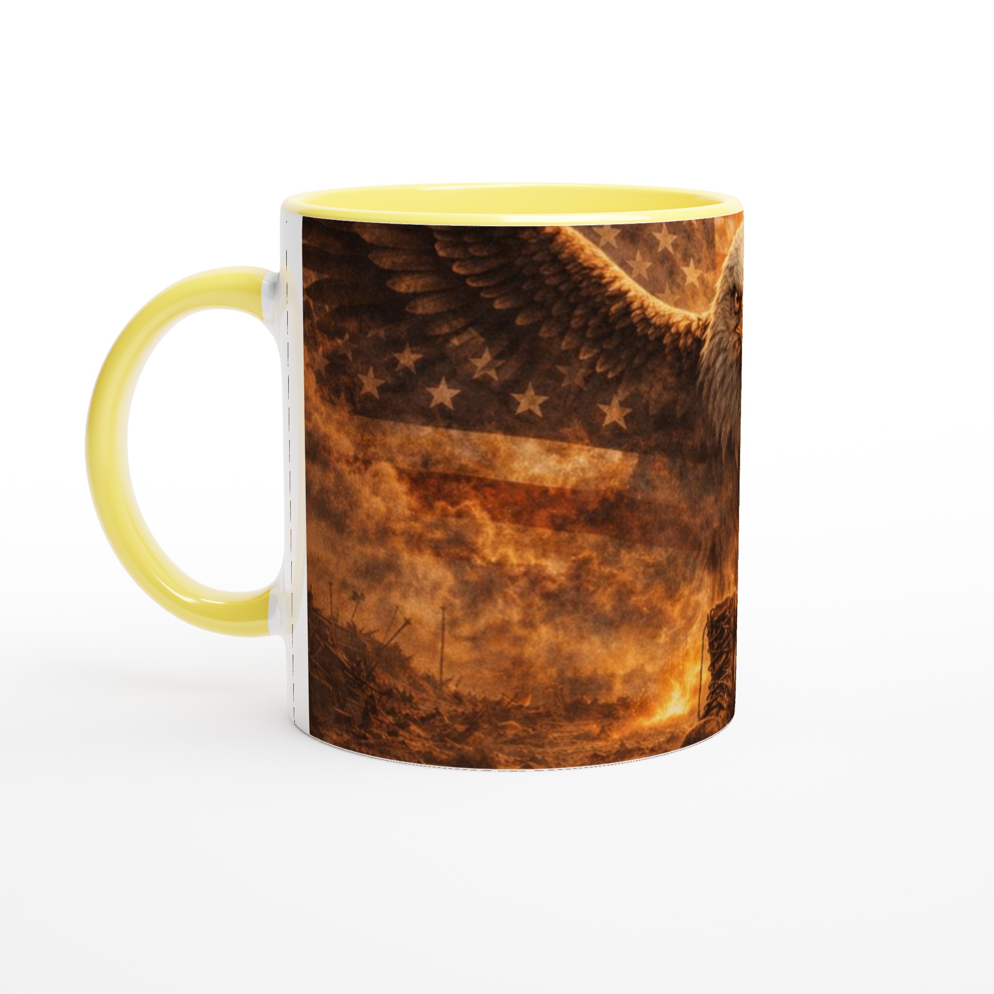 Vit 11oz keramisk mugg med majestätisk örn och patriotisk elddesign – välj bland färgstarka keramiska nyanser 3 ba2c65ff-dc28-4728-9b8b-edb7520c0073