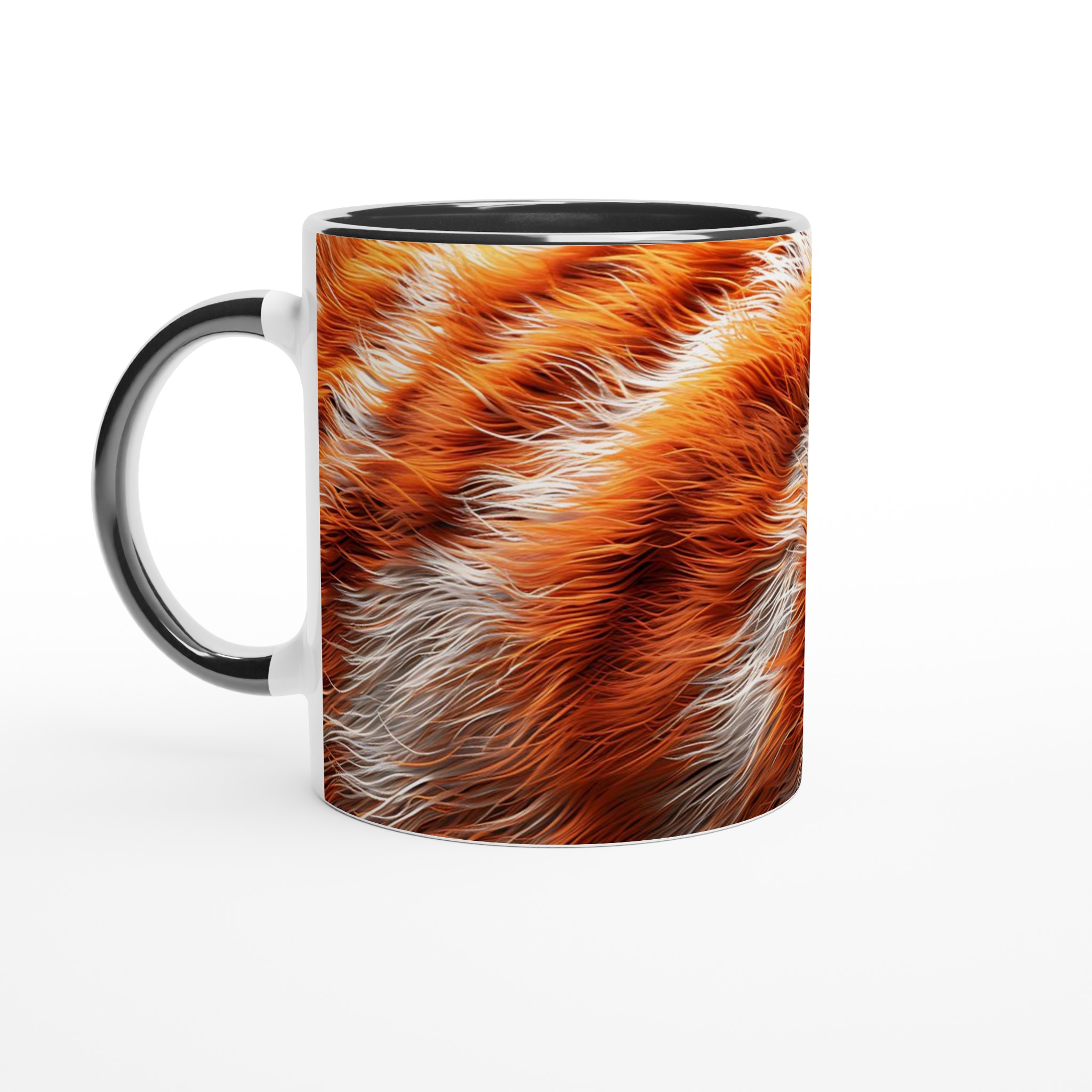 Vit 11oz keramisk mugg med livfullt orangerött och vitt mönster – välj din favoritfärg på keramikmuggen 4 ba841ae2-b085-4845-8966-0325ca0469a8