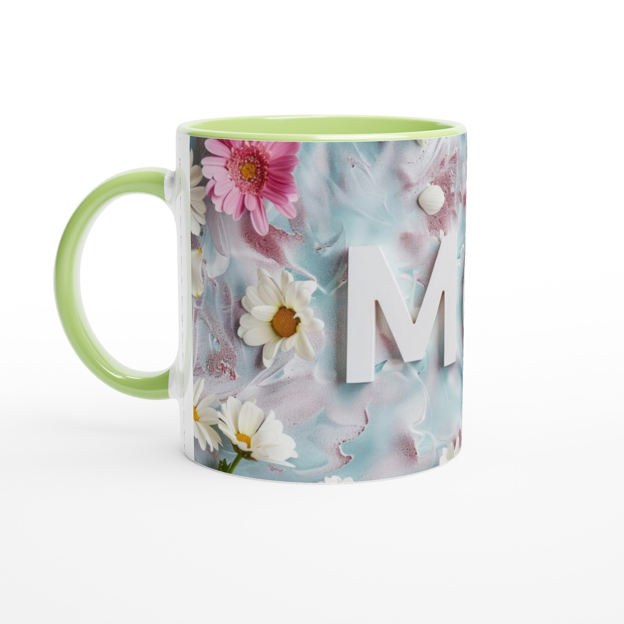 Vit 11oz keramisk mugg - hylla mamma med blommigt charm och elegans 7 ba980f56-2786-47d8-bd1d-78601dcb5a20