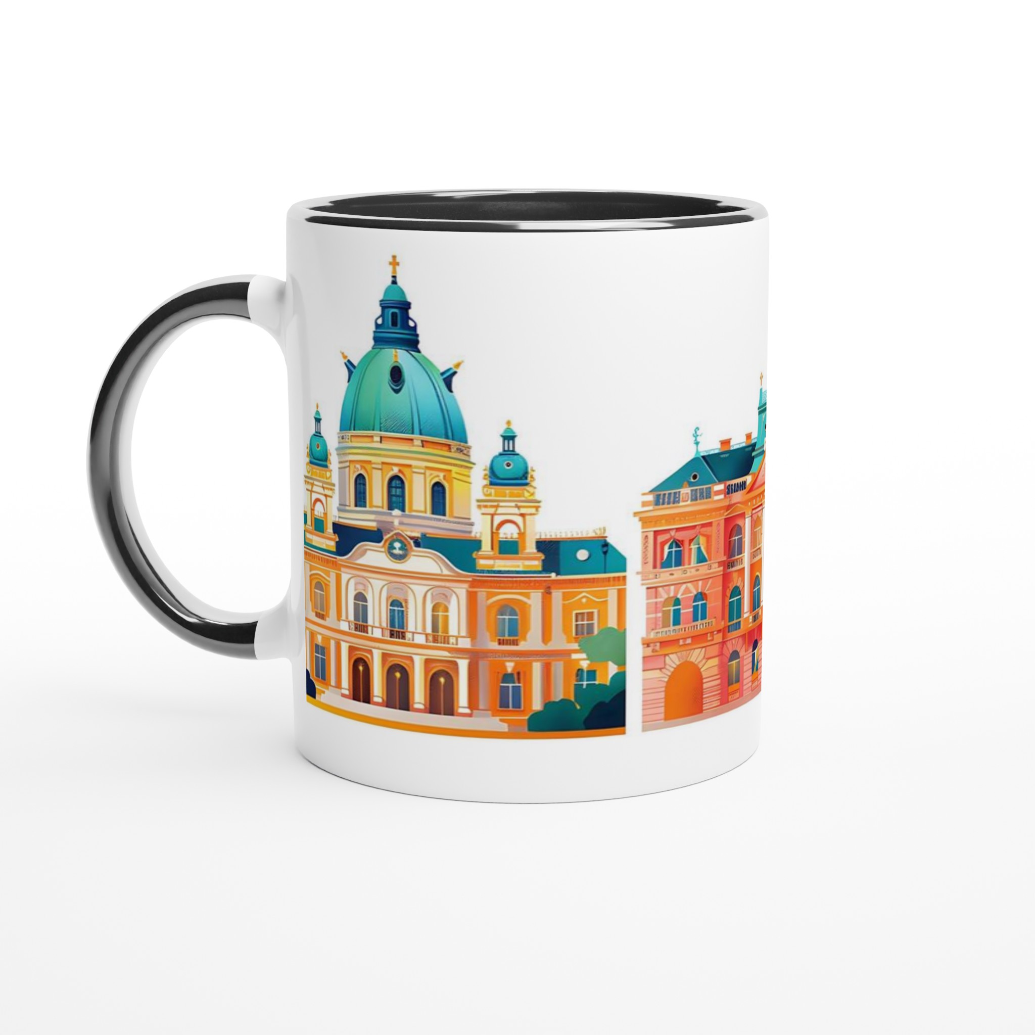 Europeisk Arkitektur Mugg - Färgsprakande Reseillustration i Premium Keramik 4 badb19cb-6220-4edc-a3f1-989c9feb1988