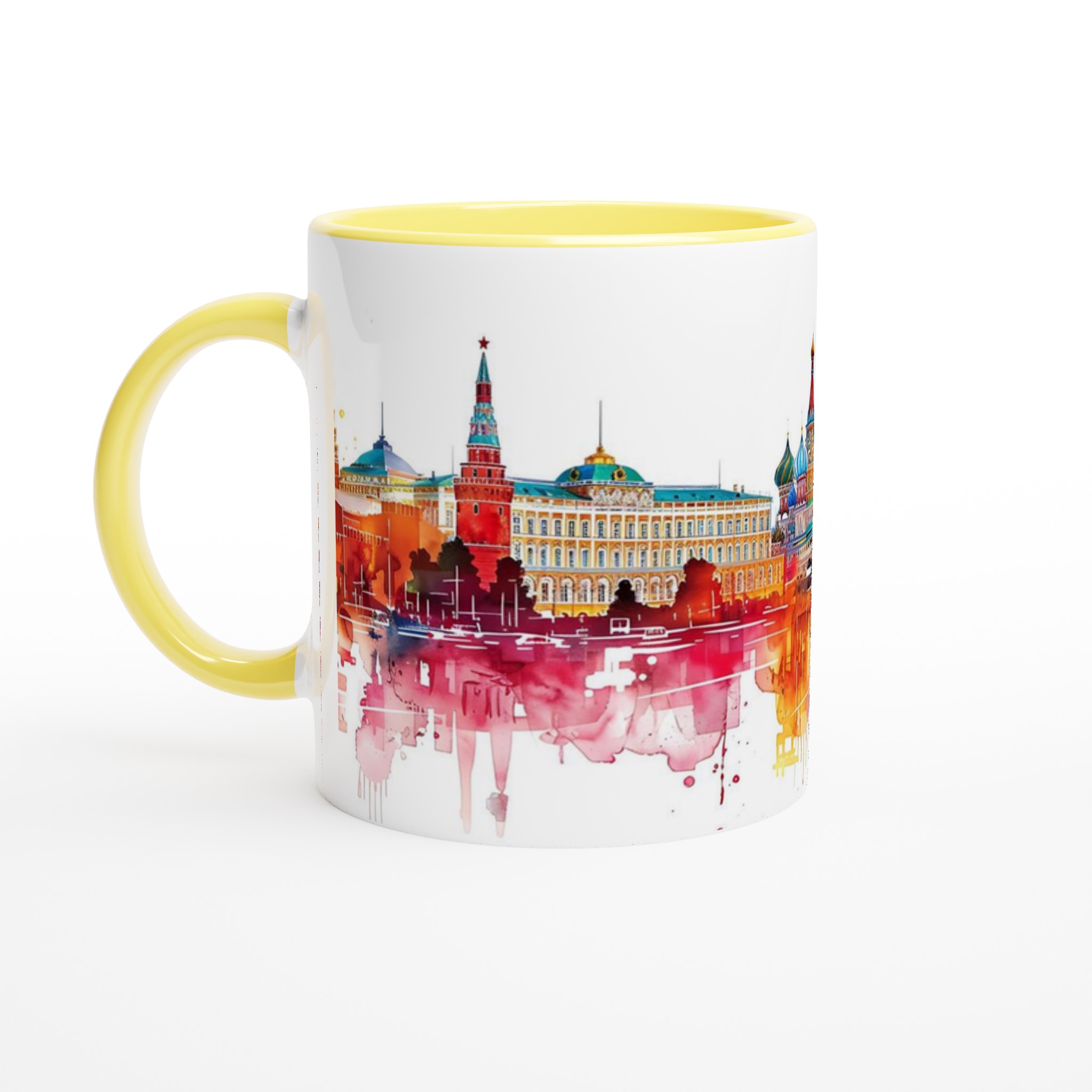 Abstrakt Moskva Vattenfärg Mugg - Livfull Stadsbild i Regnbågens Färger 3 bb08f6fe-f5cb-492b-936d-d64be0f71b6b
