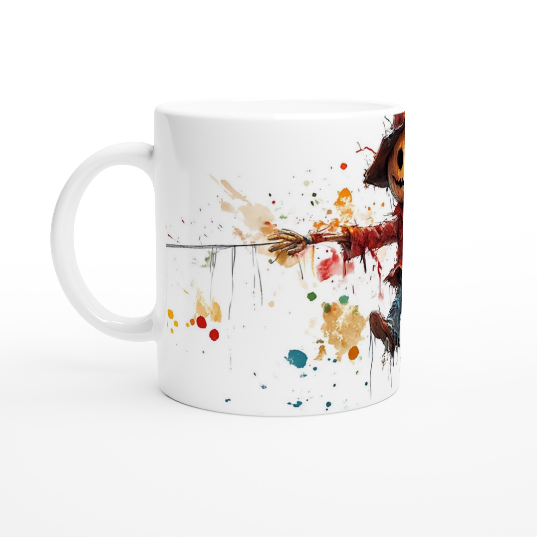 Skrämmande Glad Fågelskrämma Keramisk Mugg – Konstnärlig Akvarell Halloween Mugg i Flera Färger 1 bb3169e6-c6df-4954-a11e-e3c1819cbc97