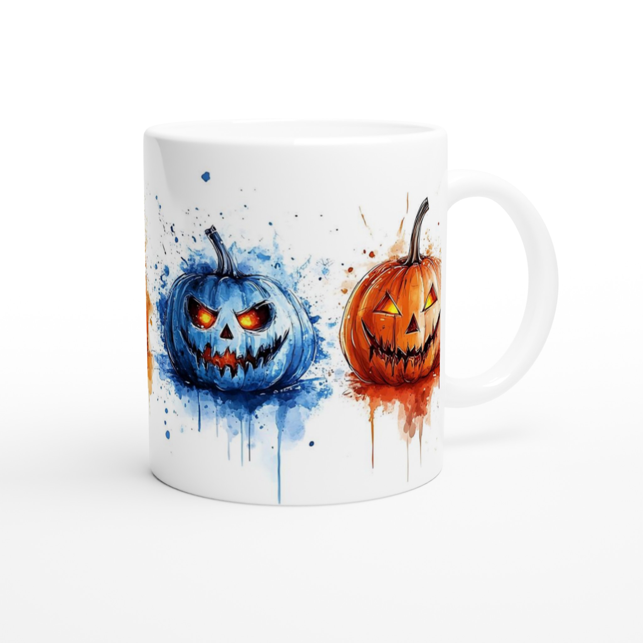 Spooky Pumpkins Akvarell 11oz Keramisk Mugg – Halloween Design i Flera Färger 9 bb4c4c1c-e449-4eaf-a0d9-e0792c5ad325