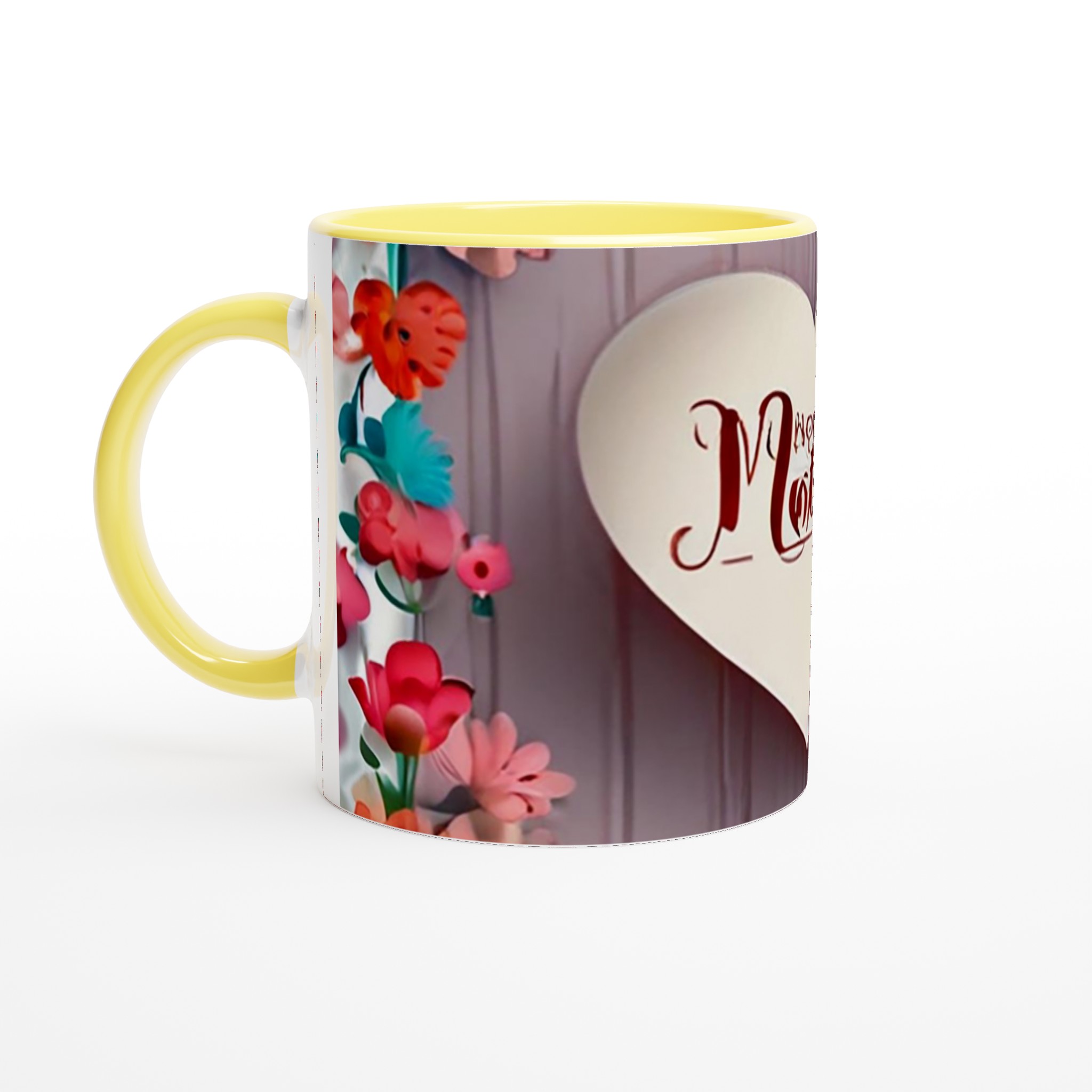 Vit 11oz keramisk mugg med hjärta och blomsterdesign – välj din perfekta färg 3 bb5270a8-afa4-46c8-a4f4-9250a5de5418