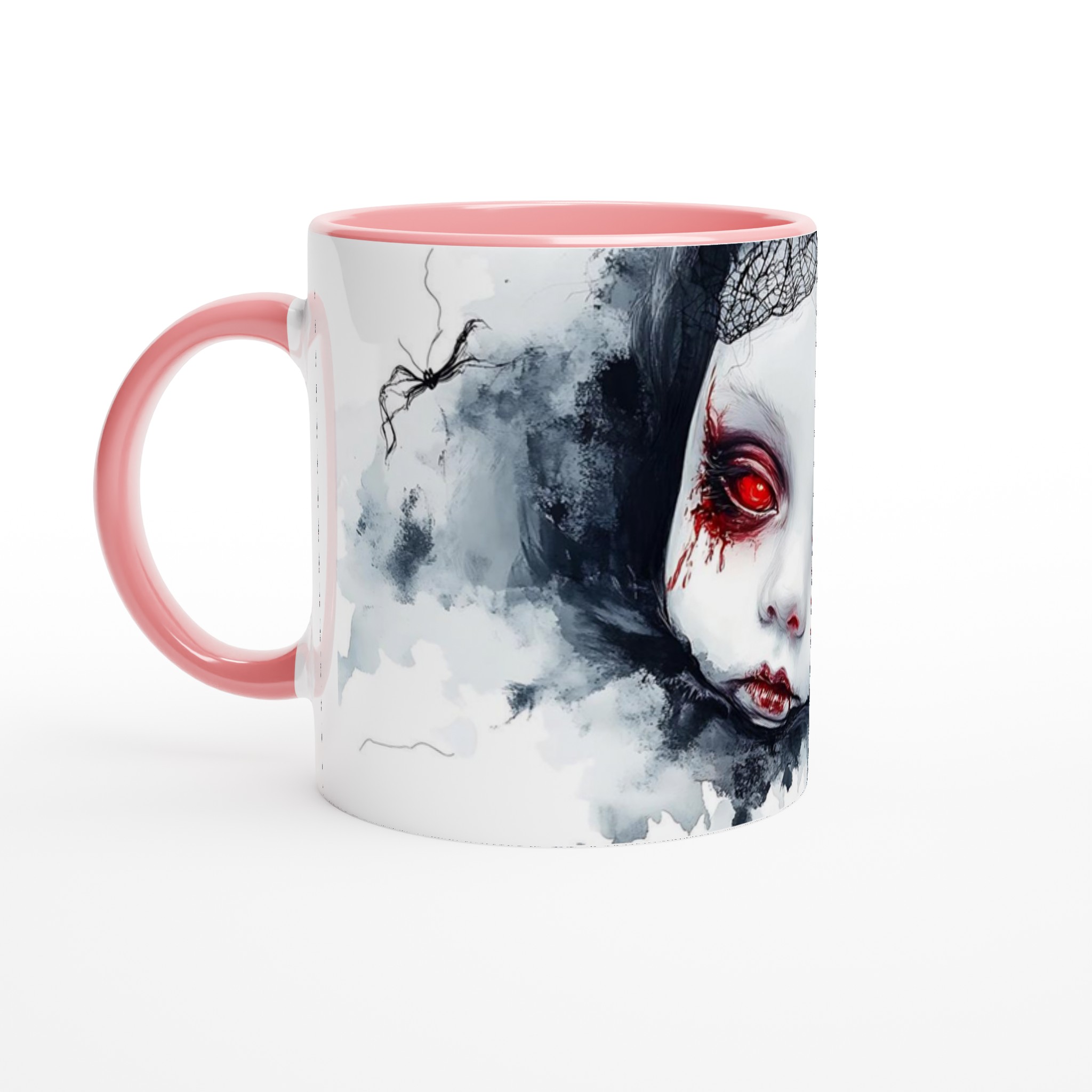 Mystisk Docka Keramikmugg - Gotisk Konst med Röda Ögon, Skräckmotiv & Unik Design – Välj Din Färg! 6 bb6e694b-6f96-4b53-be19-d5cd3b95eff0
