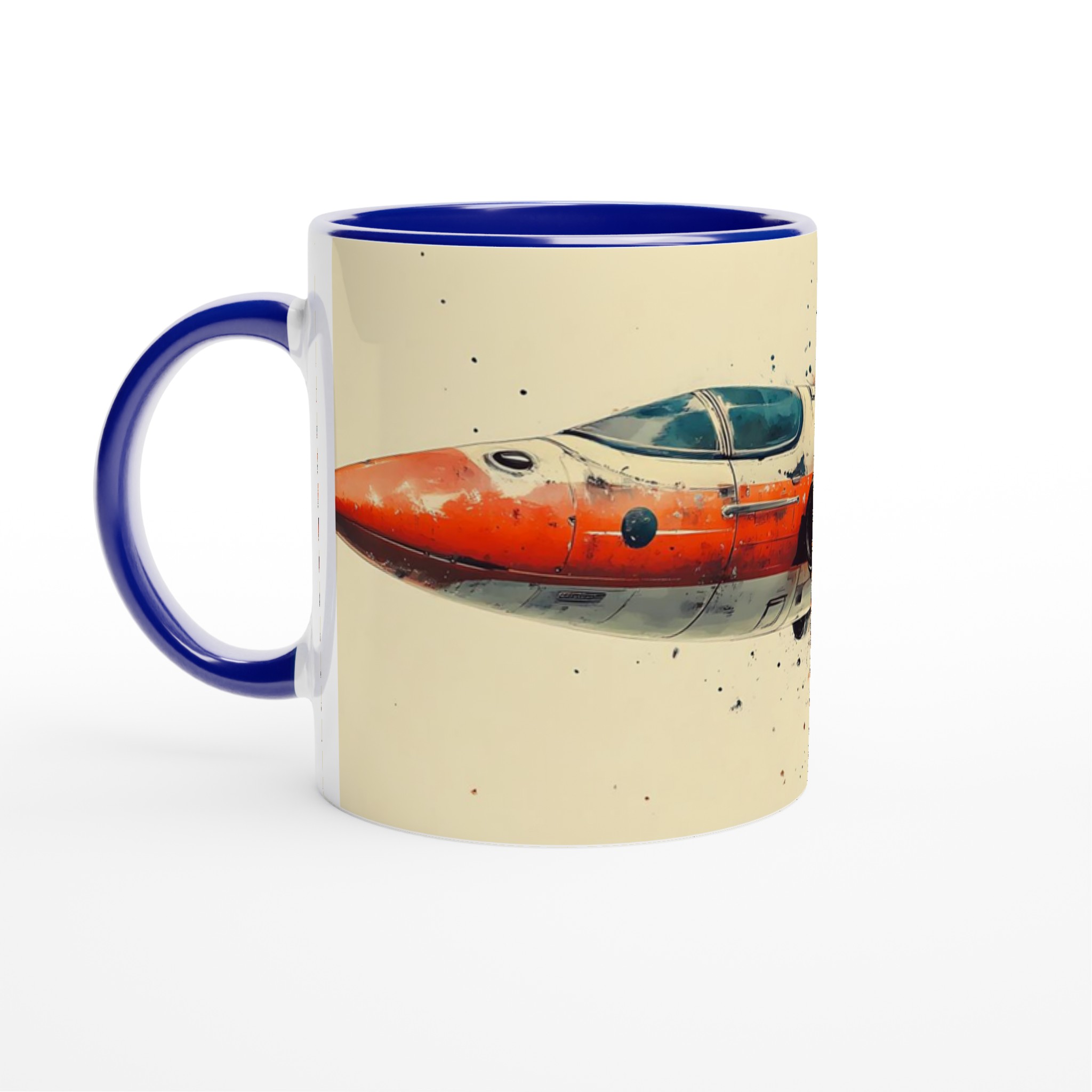 Retro Rymdskepp Keramikmugg - 11oz, Välj bland 7 Livfulla Färger för Sci-Fi Fantasten 2 bb762d44-cf7b-47e6-9aaa-a987db159364