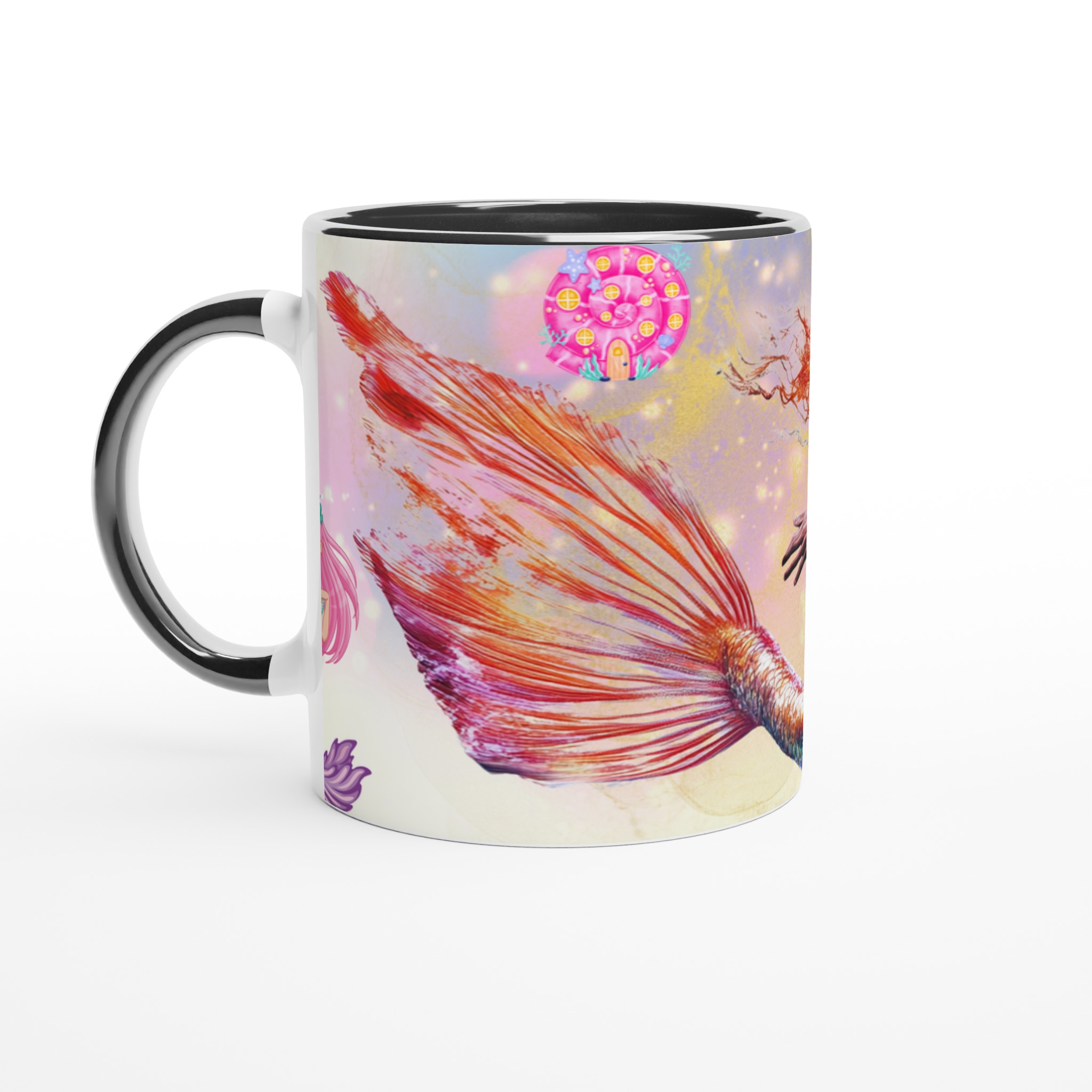 Vacker Keramikmugg med Sagolik Sjöjungfrustil i Flera Levande Färger – 11oz 4 bb914047-d876-4ec0-a5ad-c1fc5b1f6746