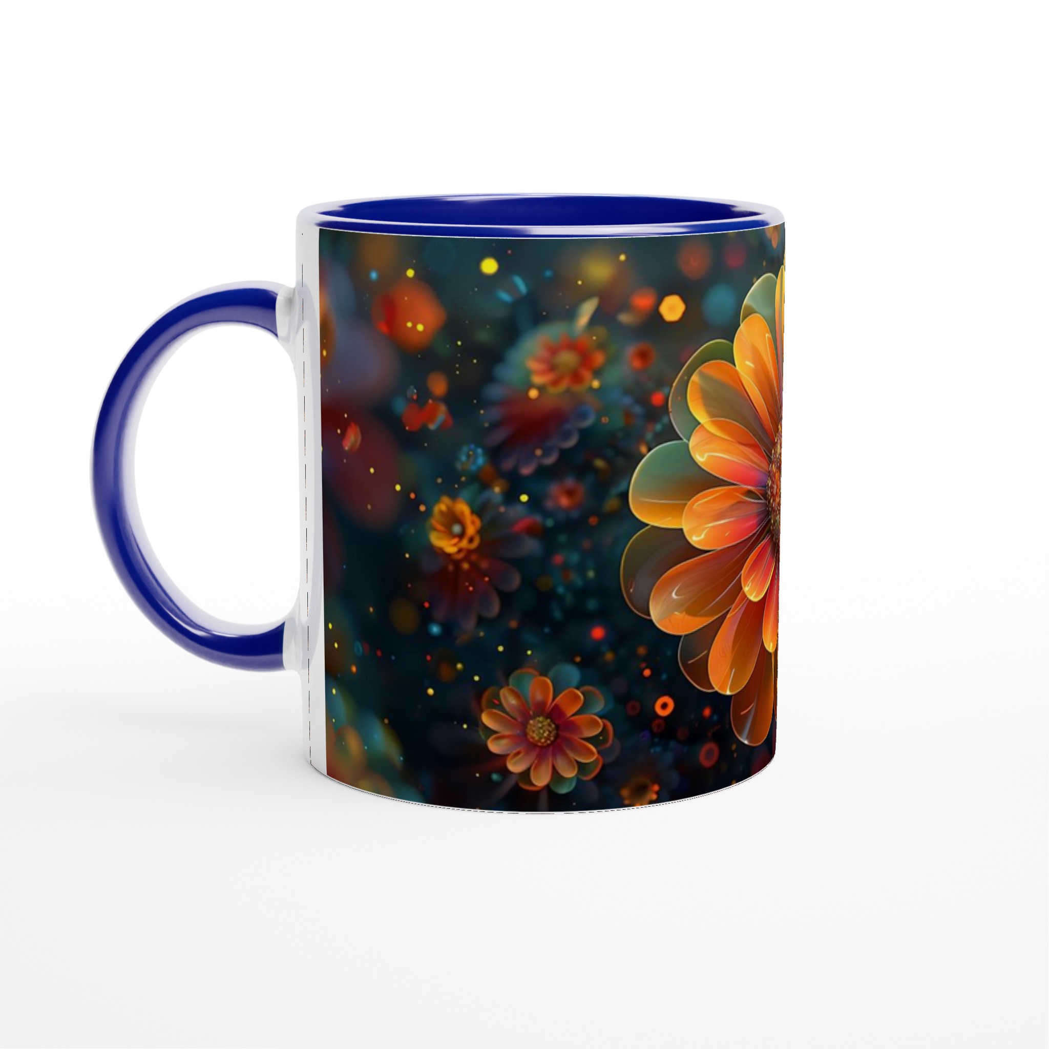 Magisk Blomsterprakt 11oz Keramikmugg – Färgglad Skimmer och Levande Tryck 2 bba899b3-91cd-4db2-b9f7-4ba27628a336
