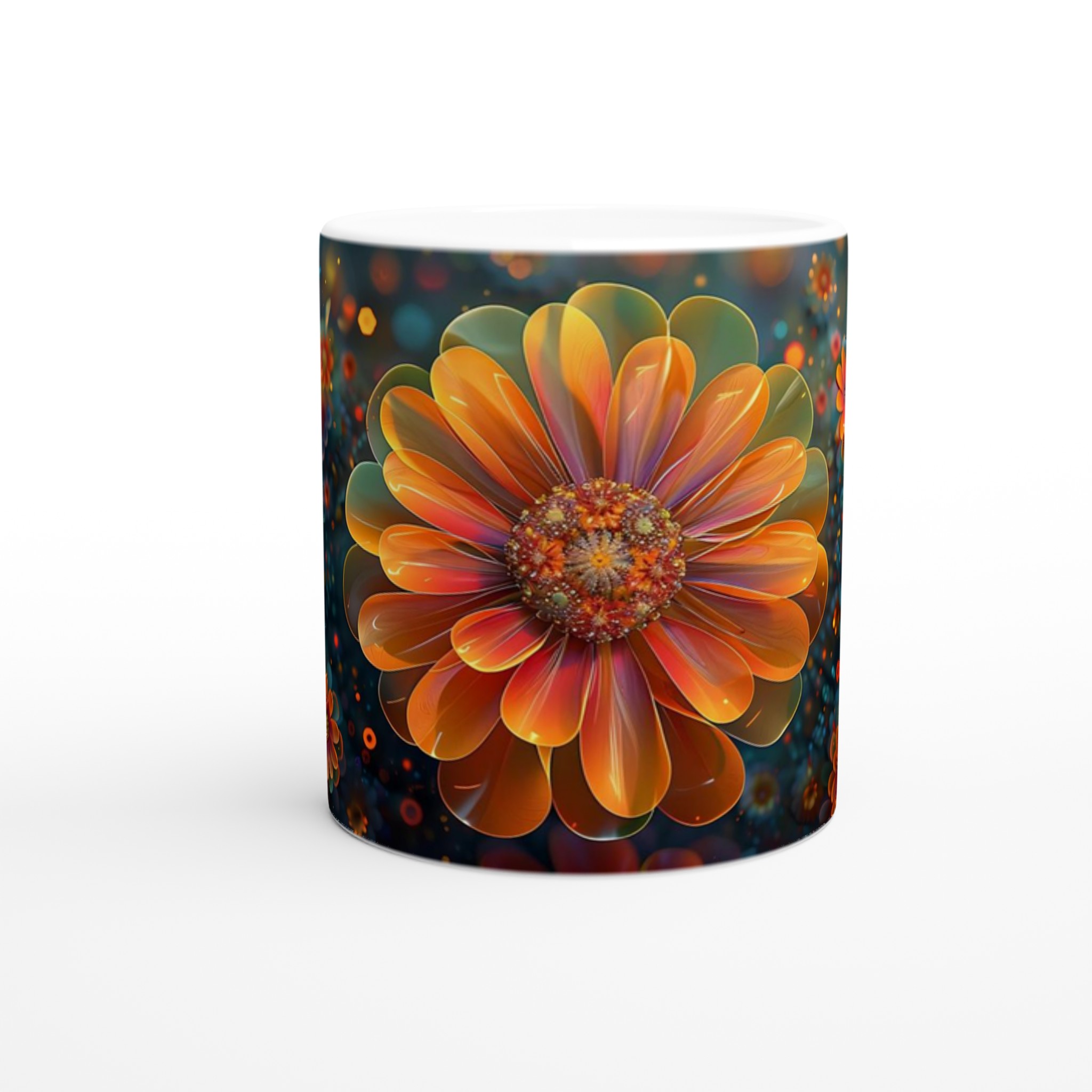 Magisk Blomsterprakt 11oz Keramikmugg – Färgglad Skimmer och Levande Tryck 8 bbb3813c-53af-4c3d-a7fd-03dee8d0dffd