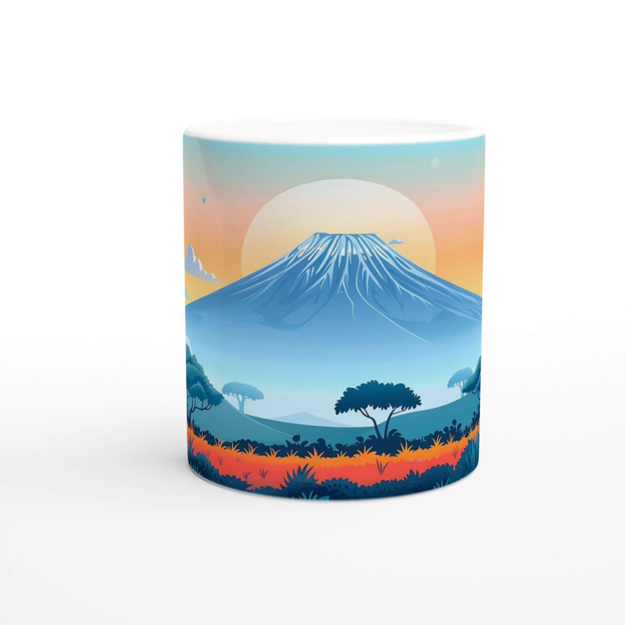 Mt. Fuji Soluppgång Keramikmugg - 11oz, Välj din färg 8 bbb70a26-9f83-44e2-93fd-5c25f8e7e8f8